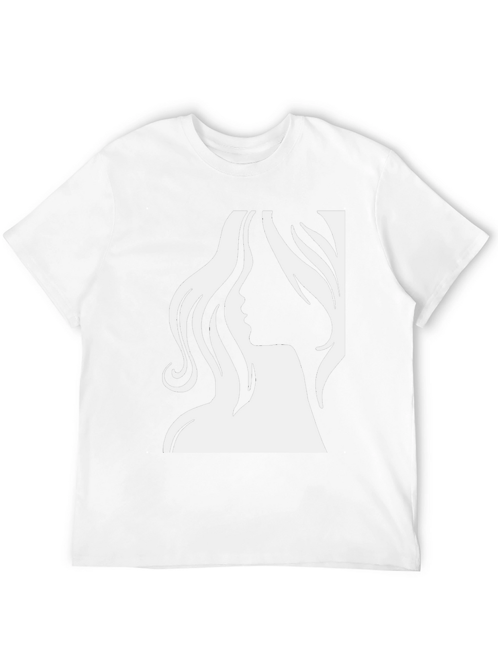 Elegant Woman Silhouette Graphic Tee - Black