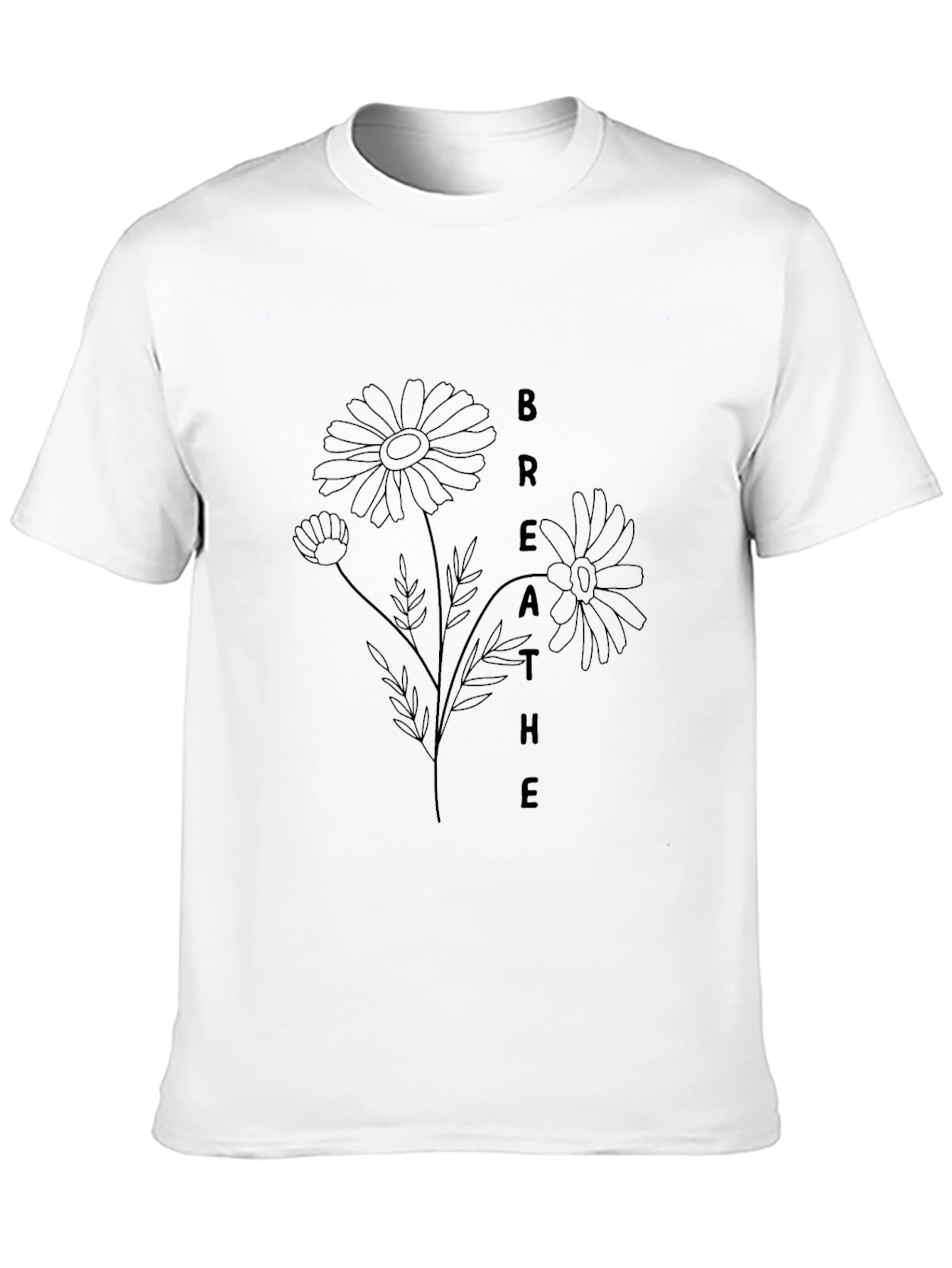 Breathe Daisy Graphic Tee - Stylish Comfort