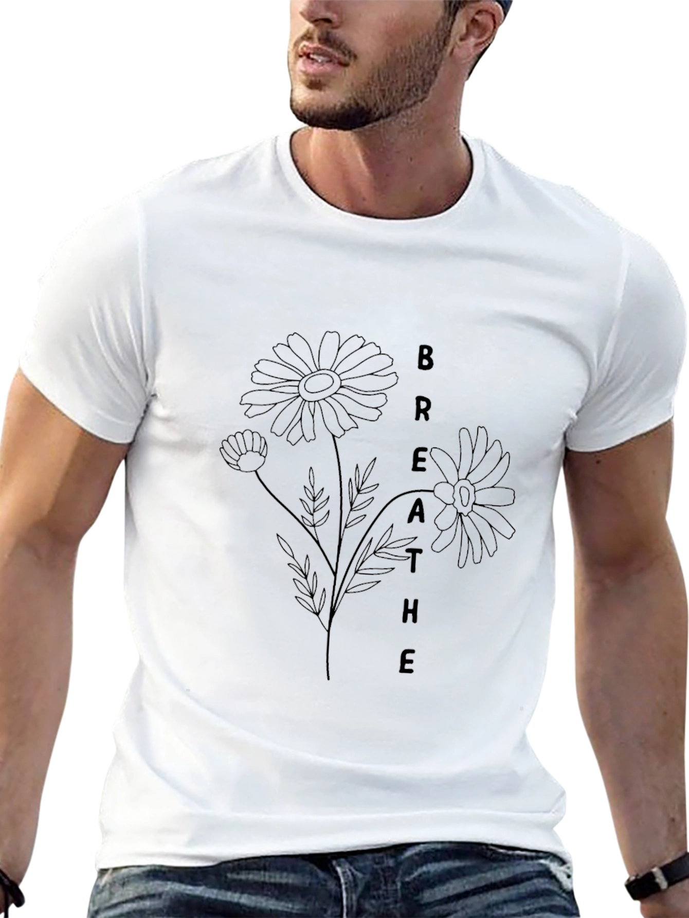 Breathe Daisy Graphic Tee - Stylish Comfort