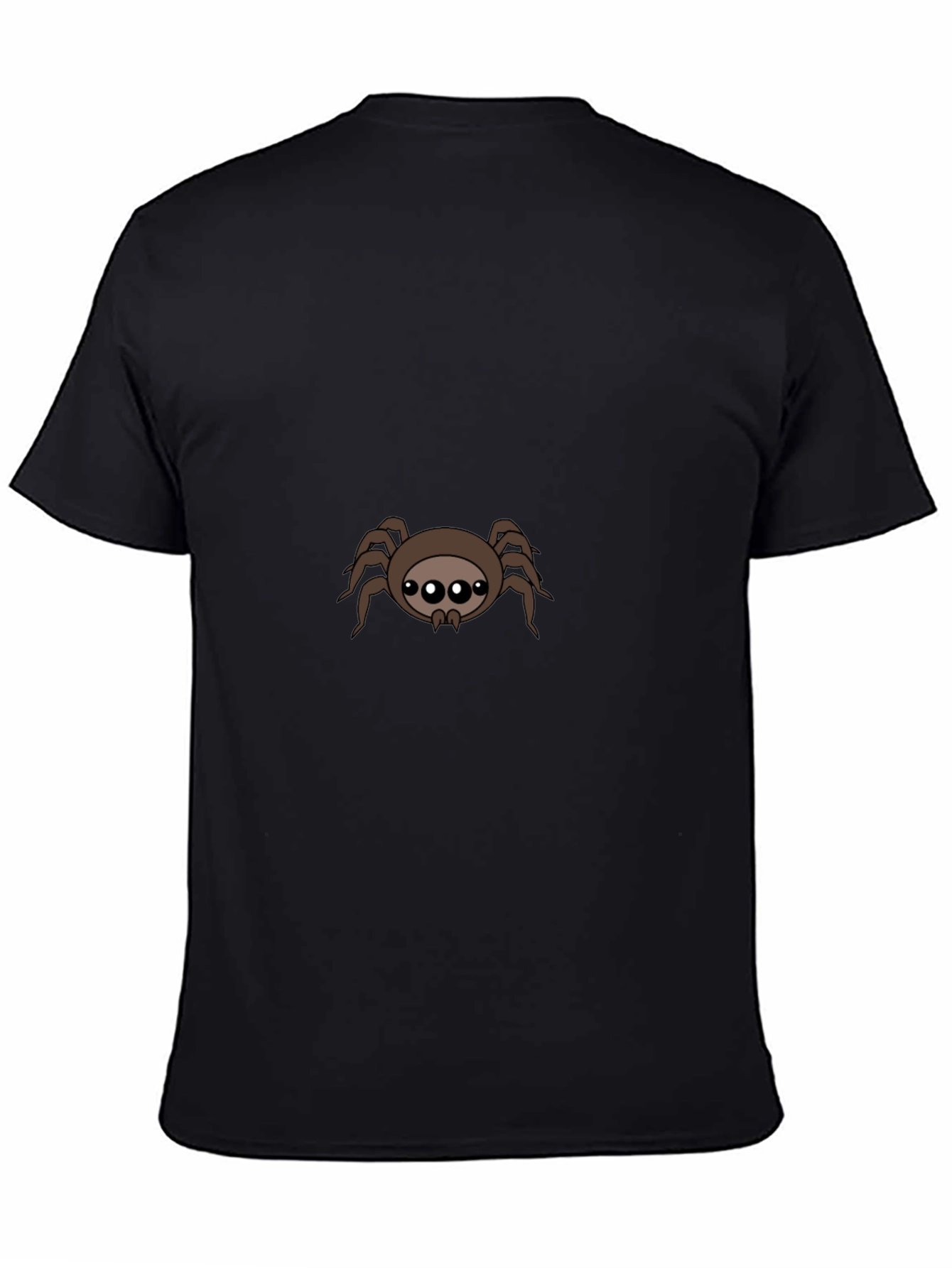 Cute Spider Graphic Tee - Black Cotton Blend