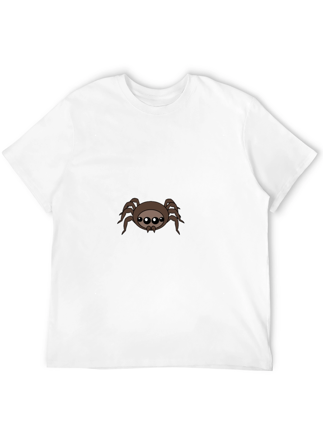 Cute Spider Graphic Tee - Black Cotton Blend