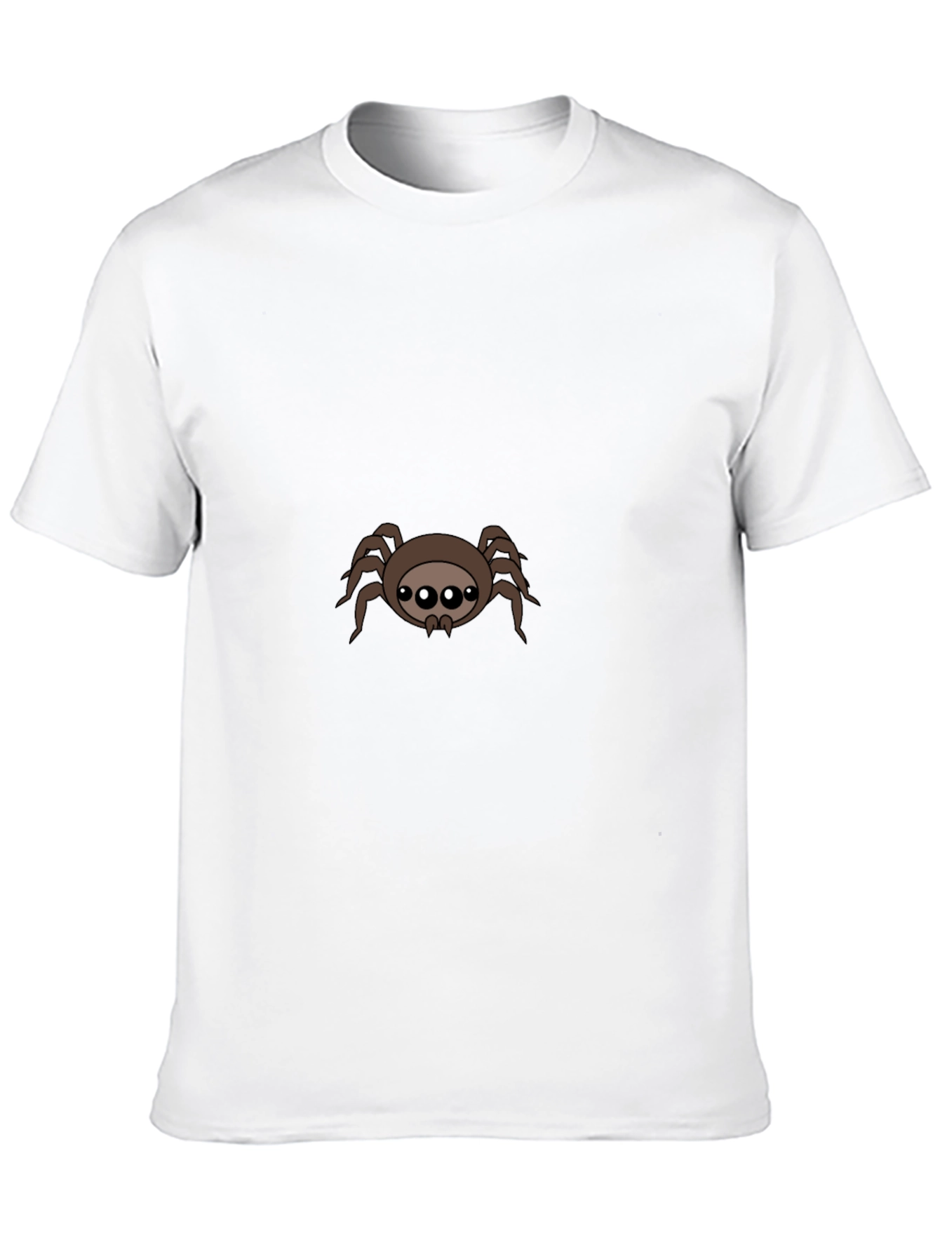 Cute Spider Graphic Tee - Black Cotton Blend