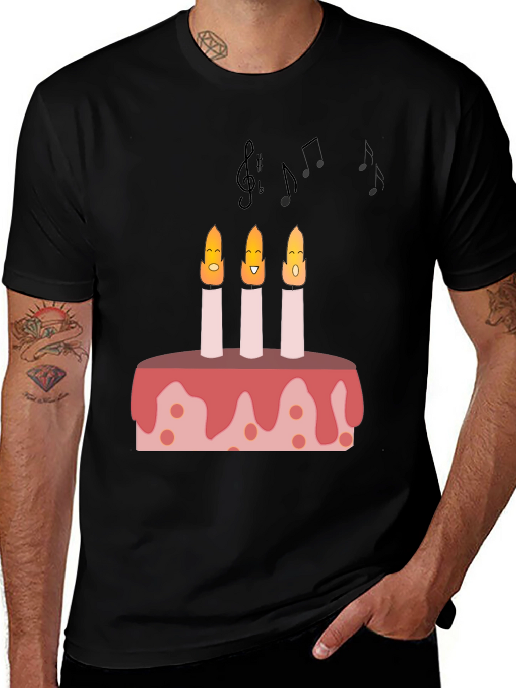 Birthday Cake Candles Graphic T-Shirt