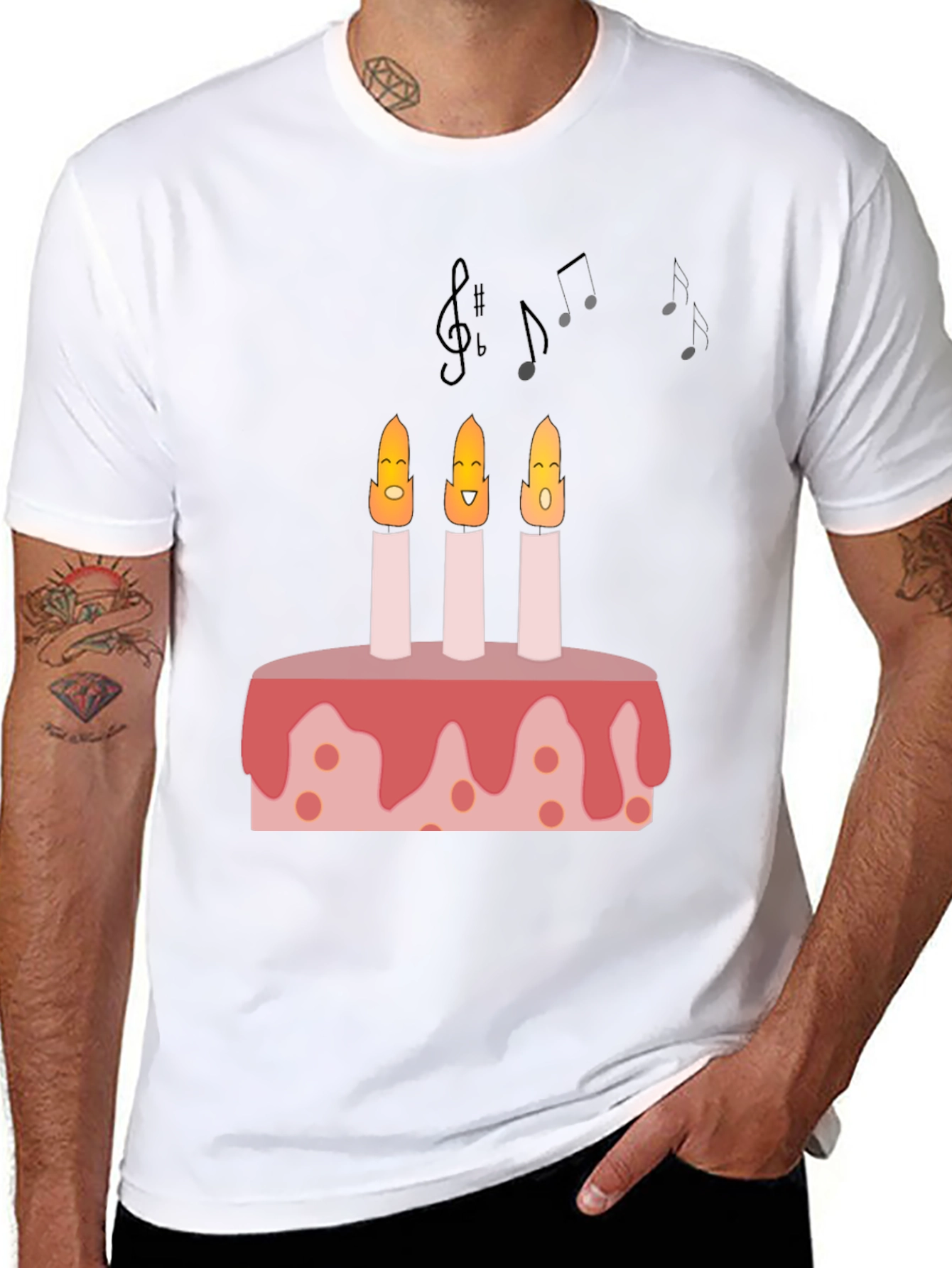 Birthday Cake Candles Graphic T-Shirt