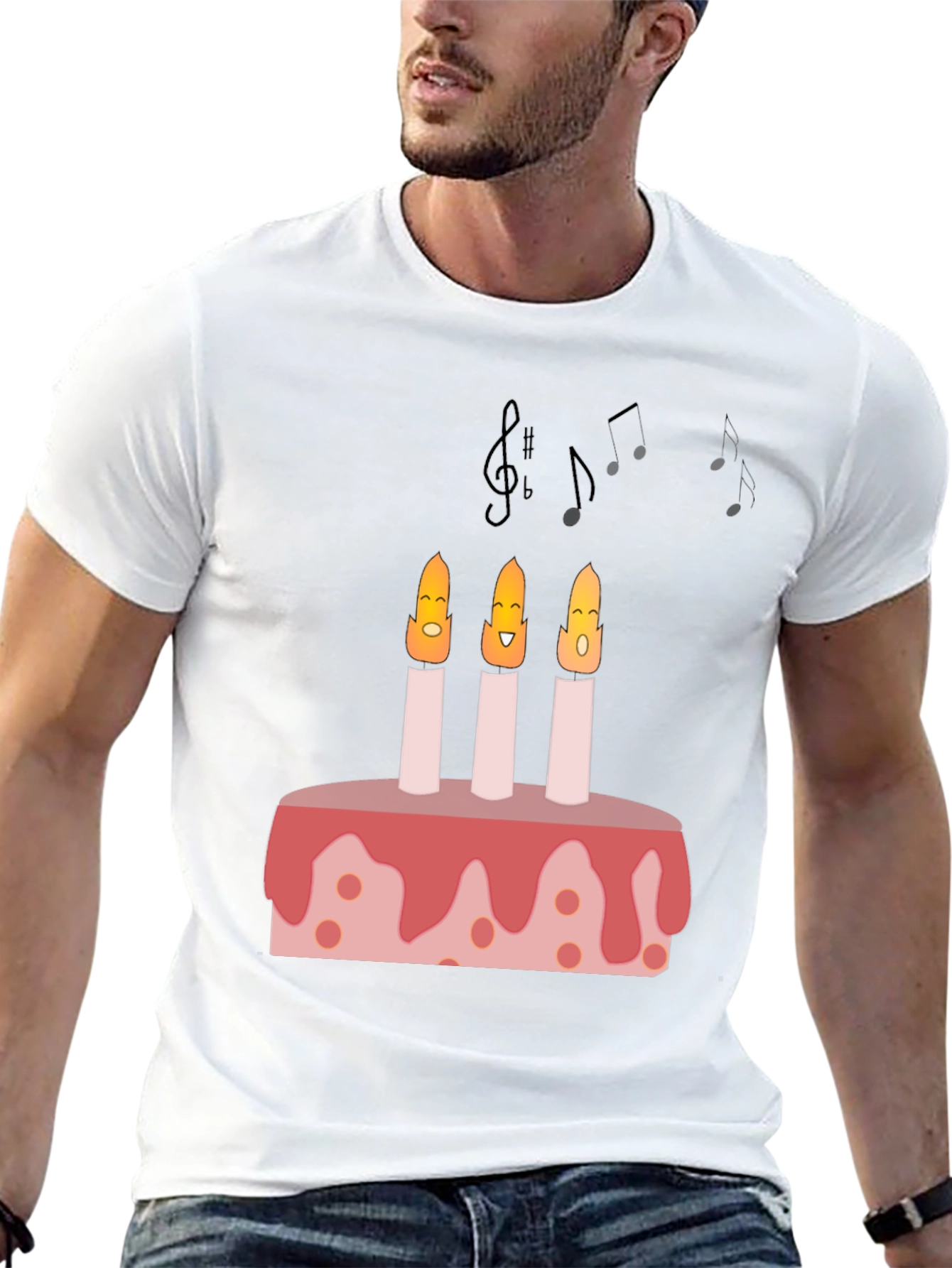Birthday Cake Candles Graphic T-Shirt
