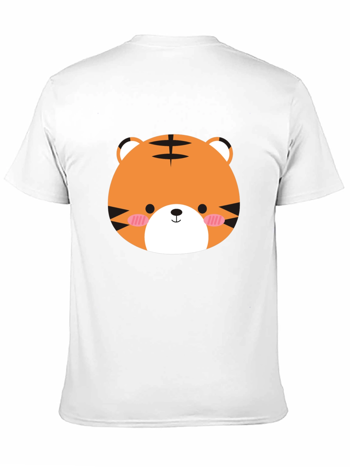 Cute Tiger Graphic Tee - Mens Black Cotton Shirt