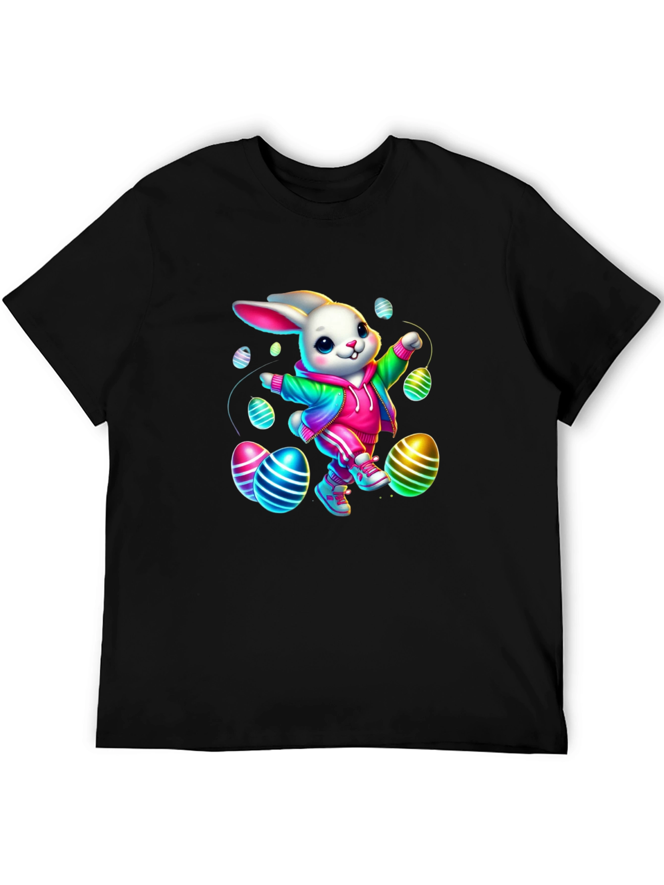 Easter Bunny T-Shirt - Colorful Egg Design
