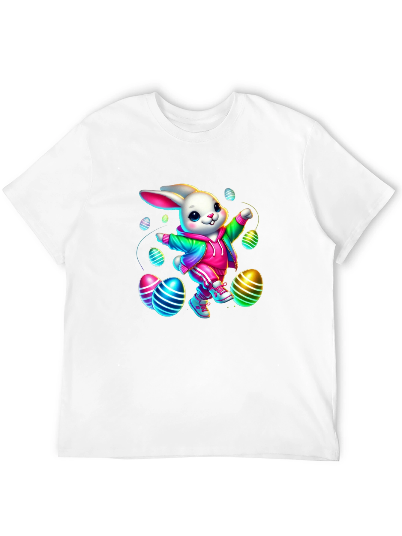 Easter Bunny T-Shirt - Colorful Egg Design