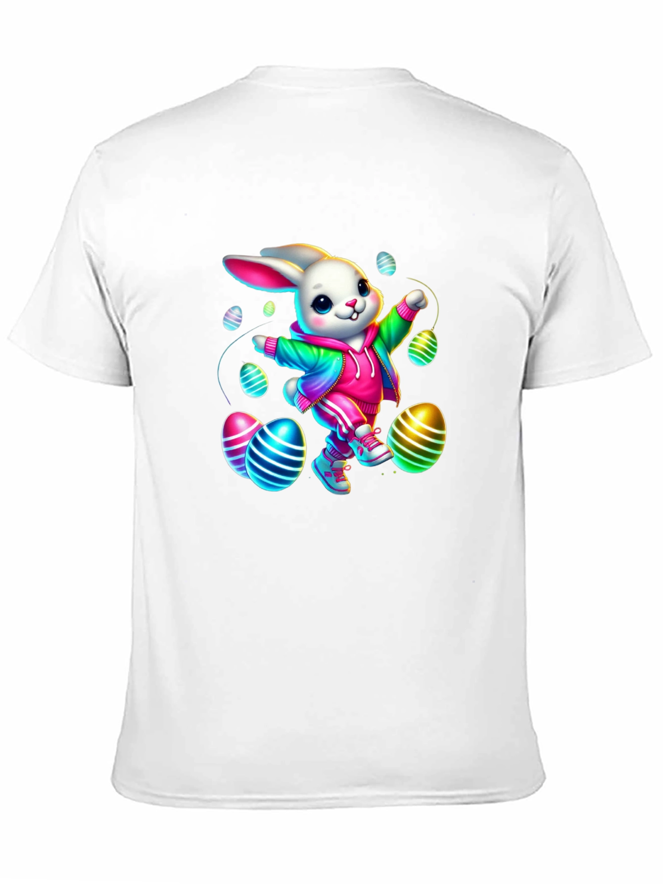 Easter Bunny T-Shirt - Colorful Egg Design