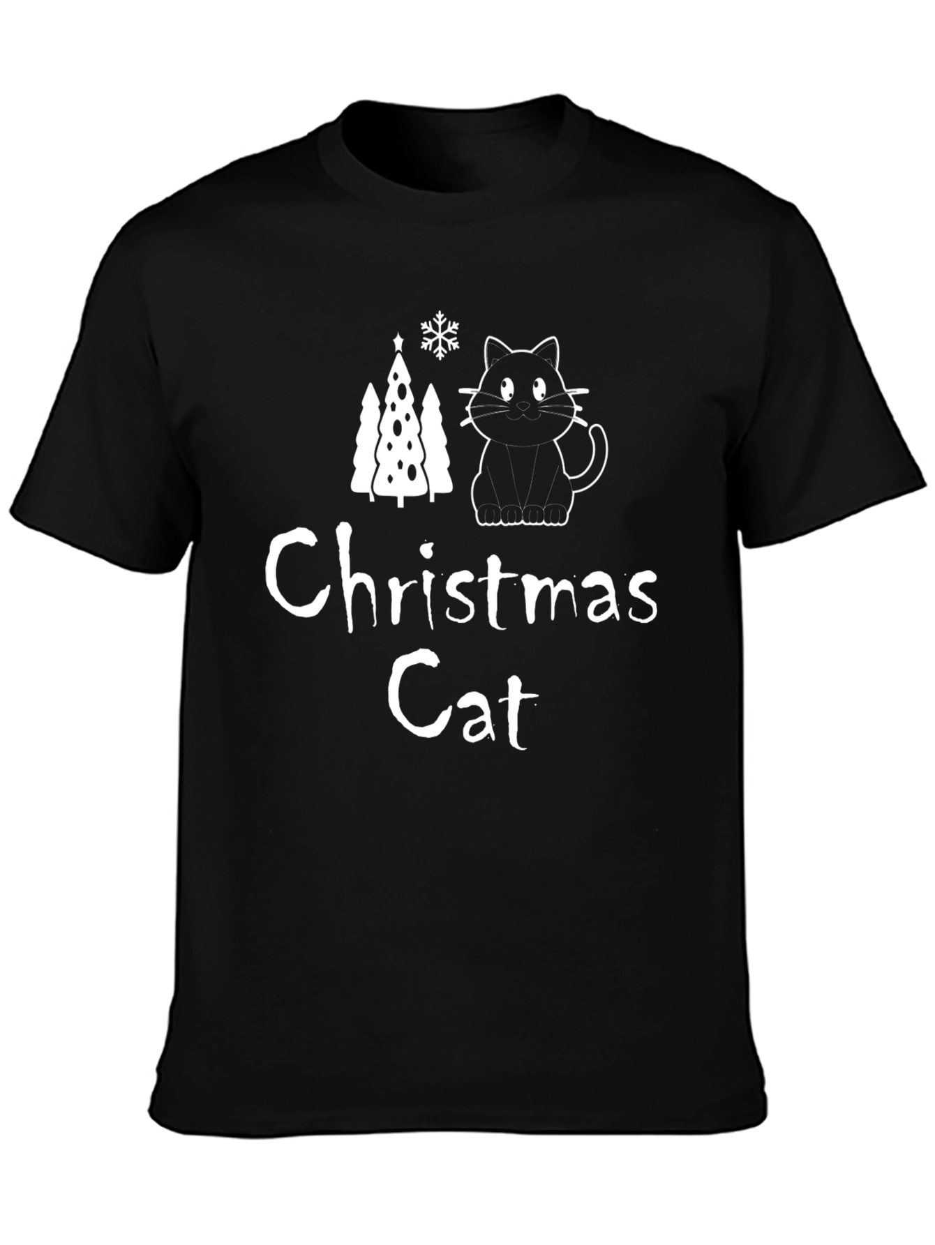 Christmas Cat Graphic T-Shirt