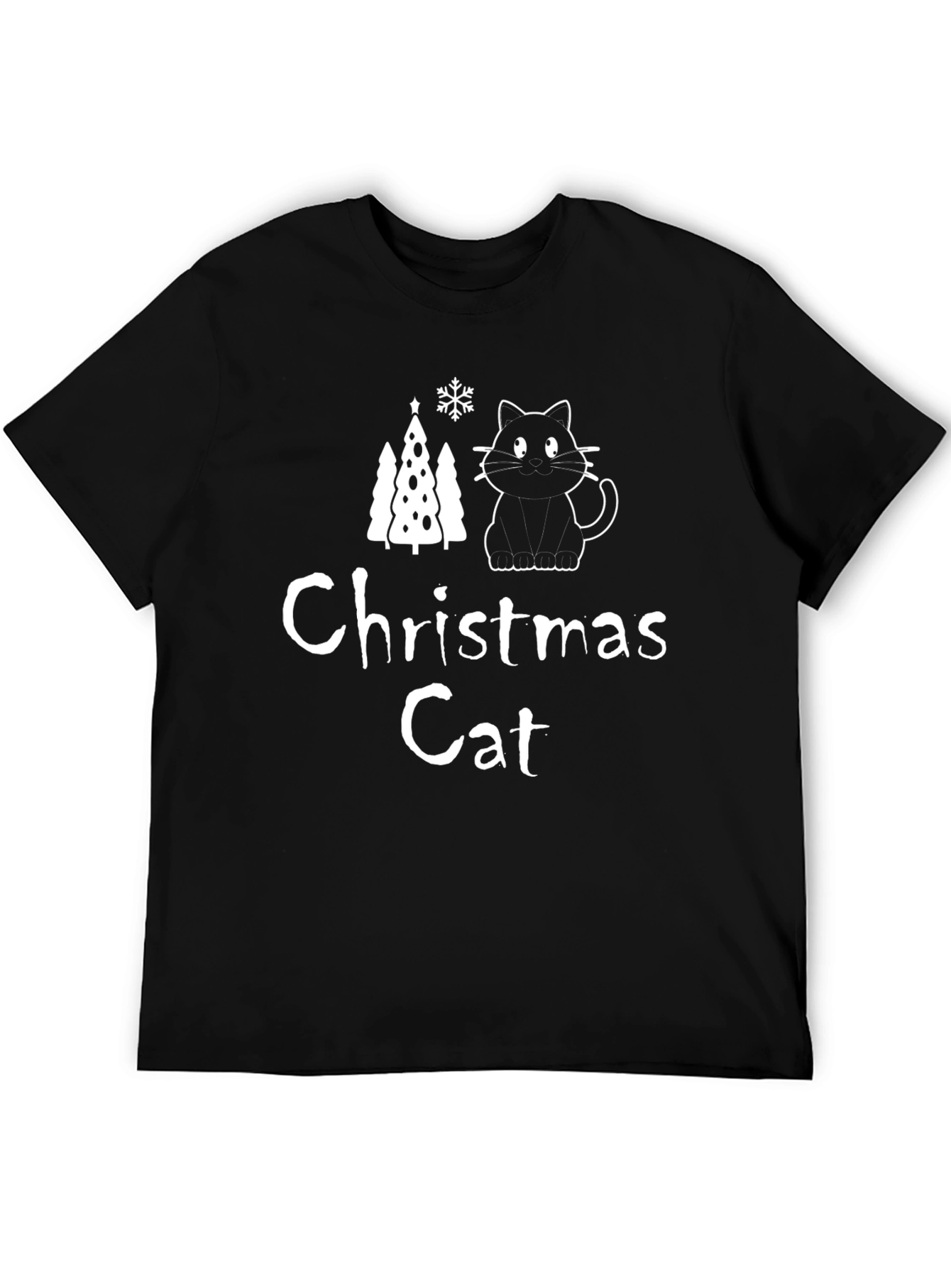 Christmas Cat Graphic T-Shirt