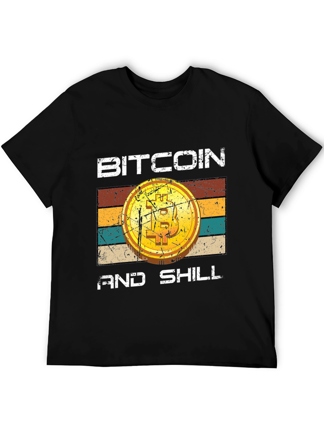 Bitcoin and Shill Retro Style Graphic Tee
