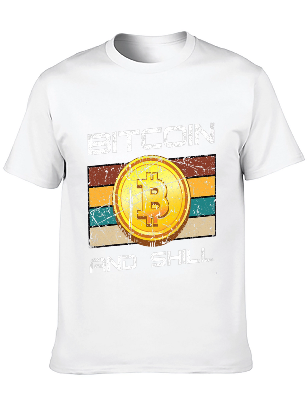 Bitcoin and Shill Retro Style Graphic Tee
