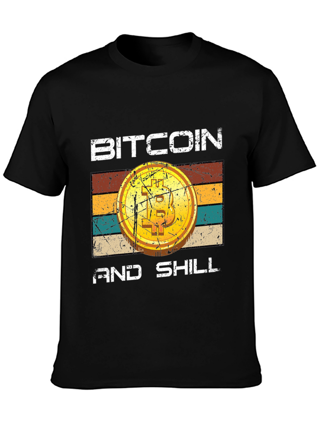 Bitcoin and Shill Retro Style Graphic Tee