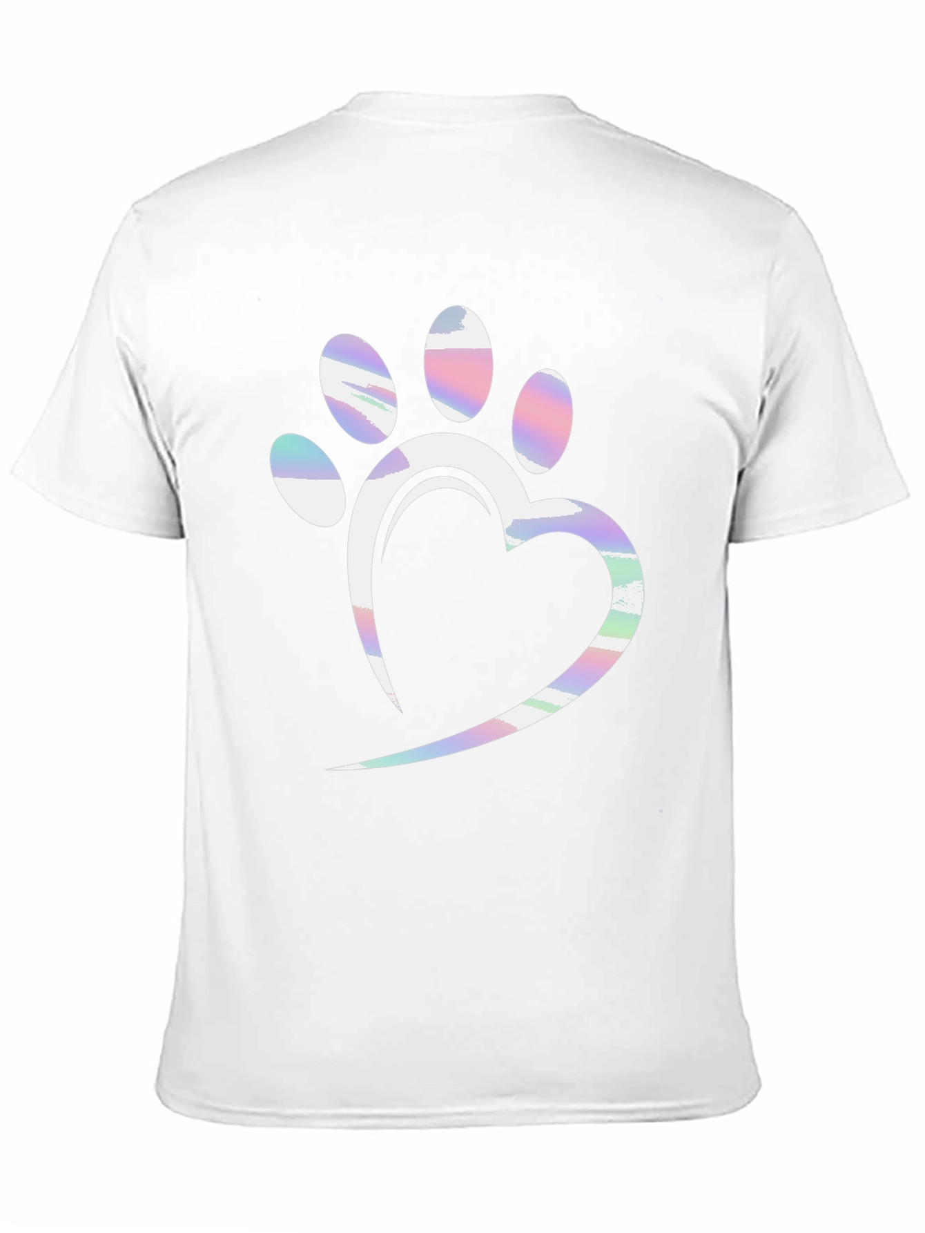 Dog Paw Heart T-Shirt - Black Graphic Tee