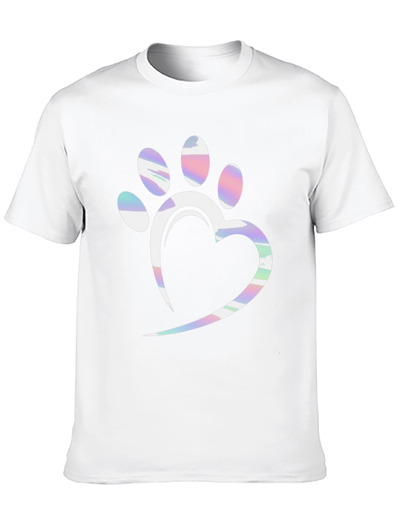 Dog Paw Heart T-Shirt - Black Graphic Tee