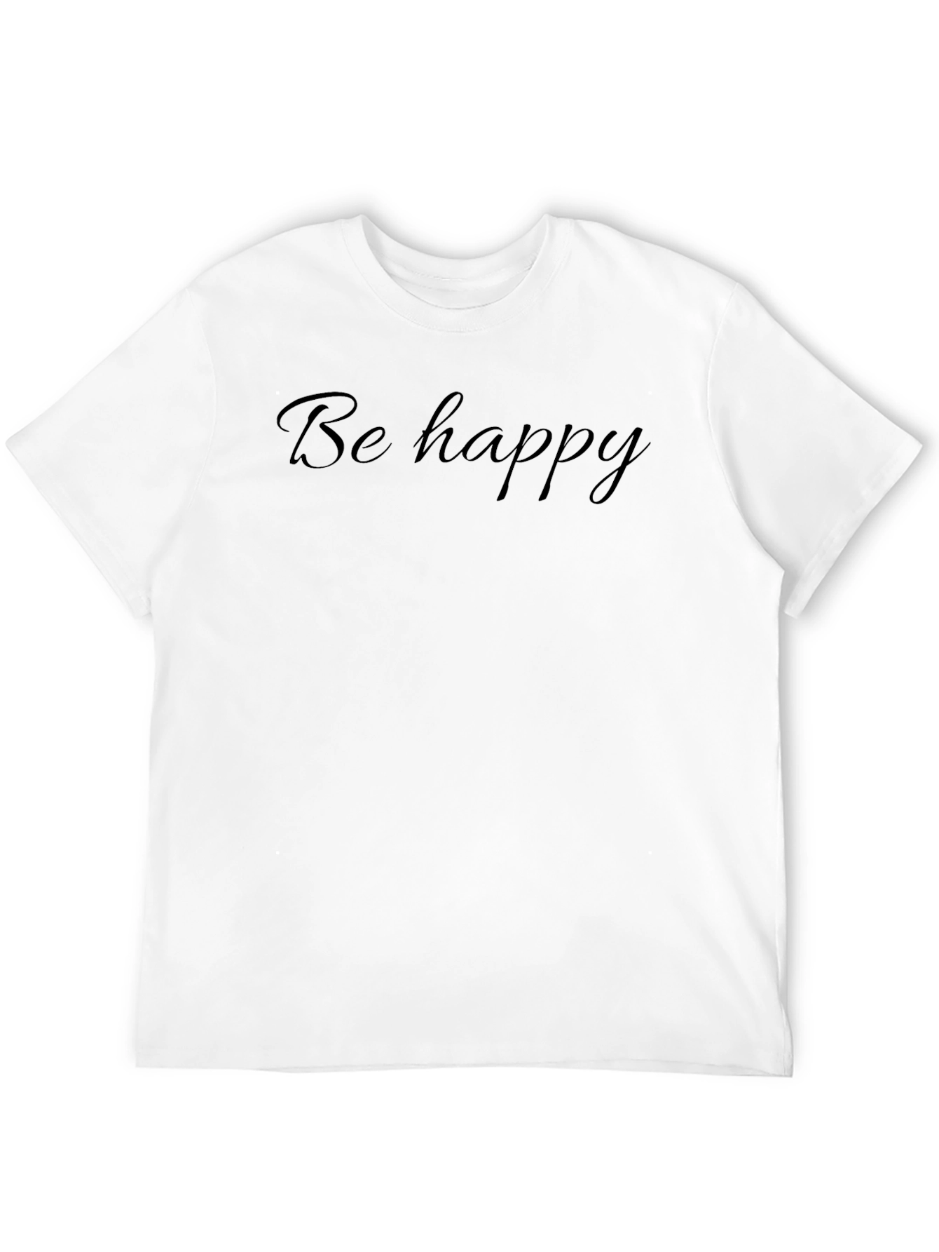 Be Happy Black T-Shirt - Stylish Casual Wear