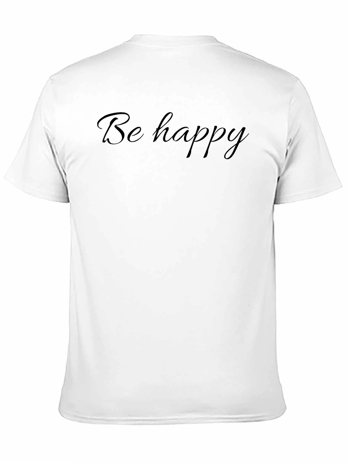 Be Happy Black T-Shirt - Stylish Casual Wear