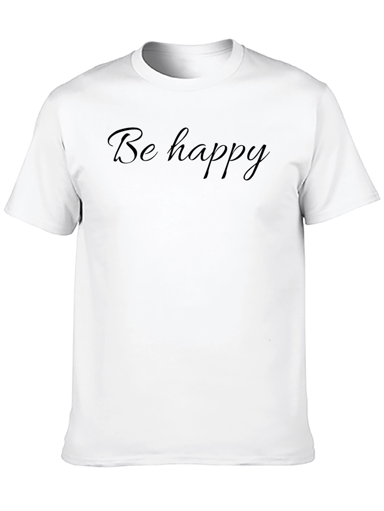 Be Happy Black T-Shirt - Stylish Casual Wear
