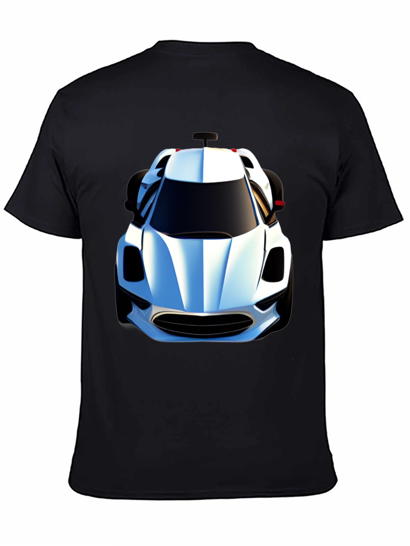 Black T-Shirt with Car Graphic