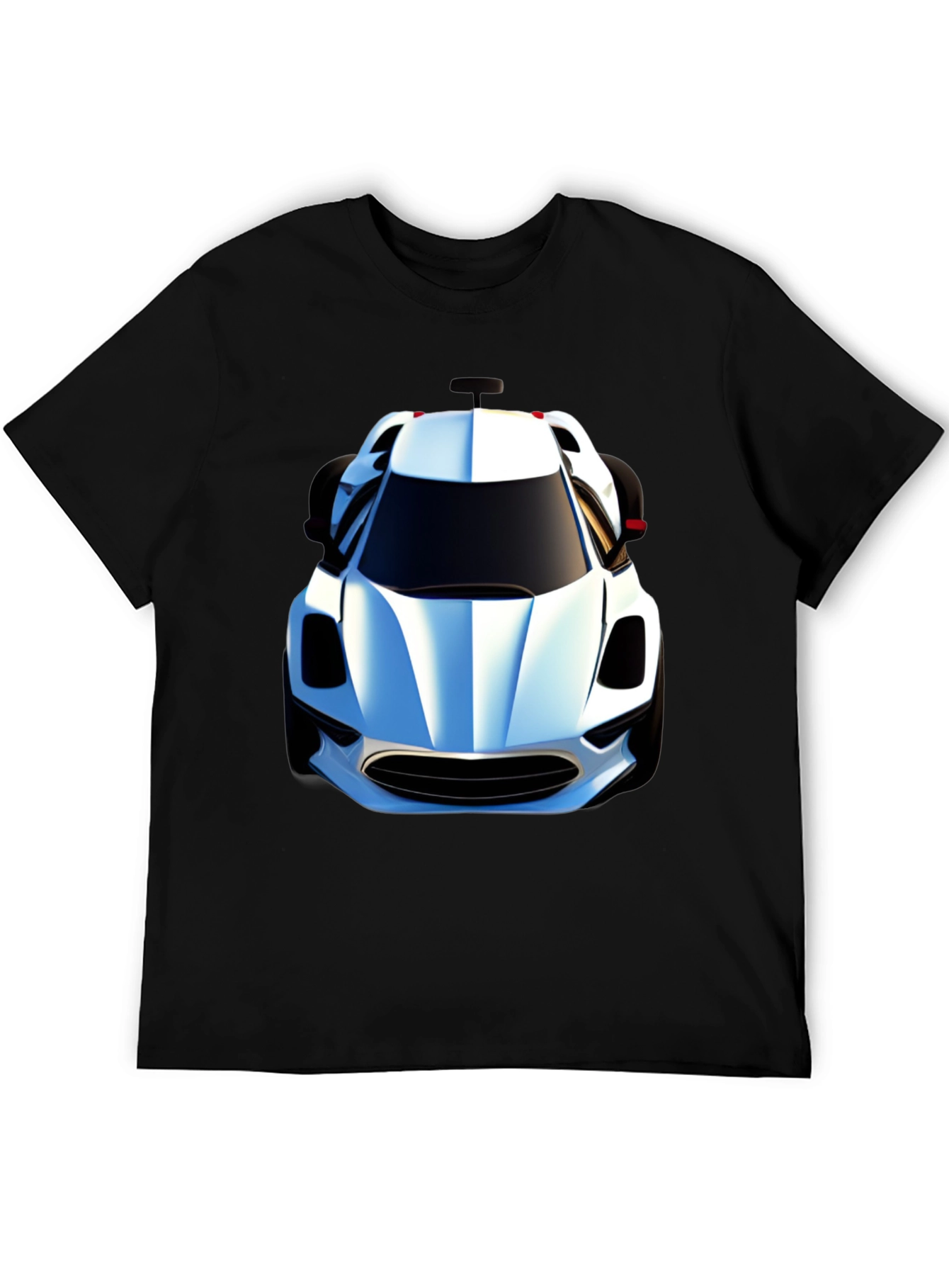 Black T-Shirt with Car Graphic