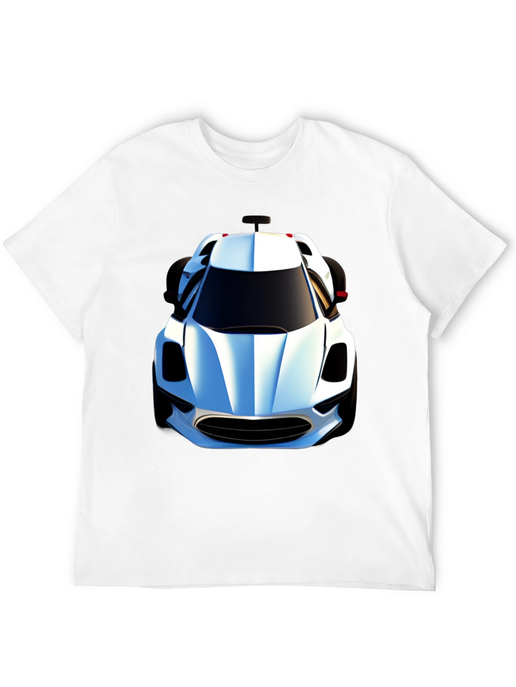 Black T-Shirt with Car Graphic