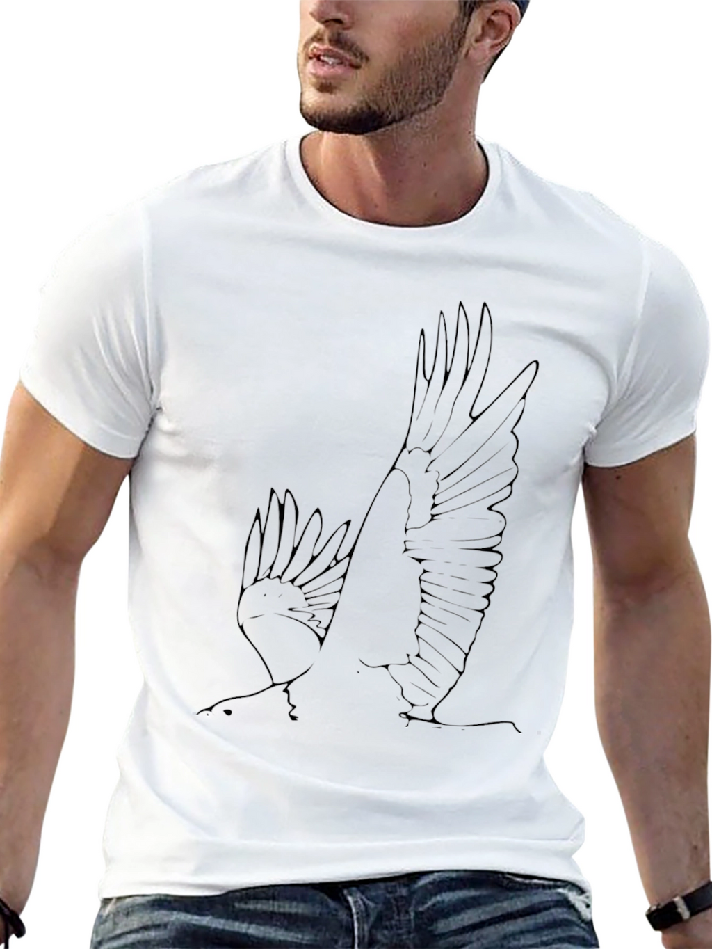 Black Eagle Outline T-Shirt