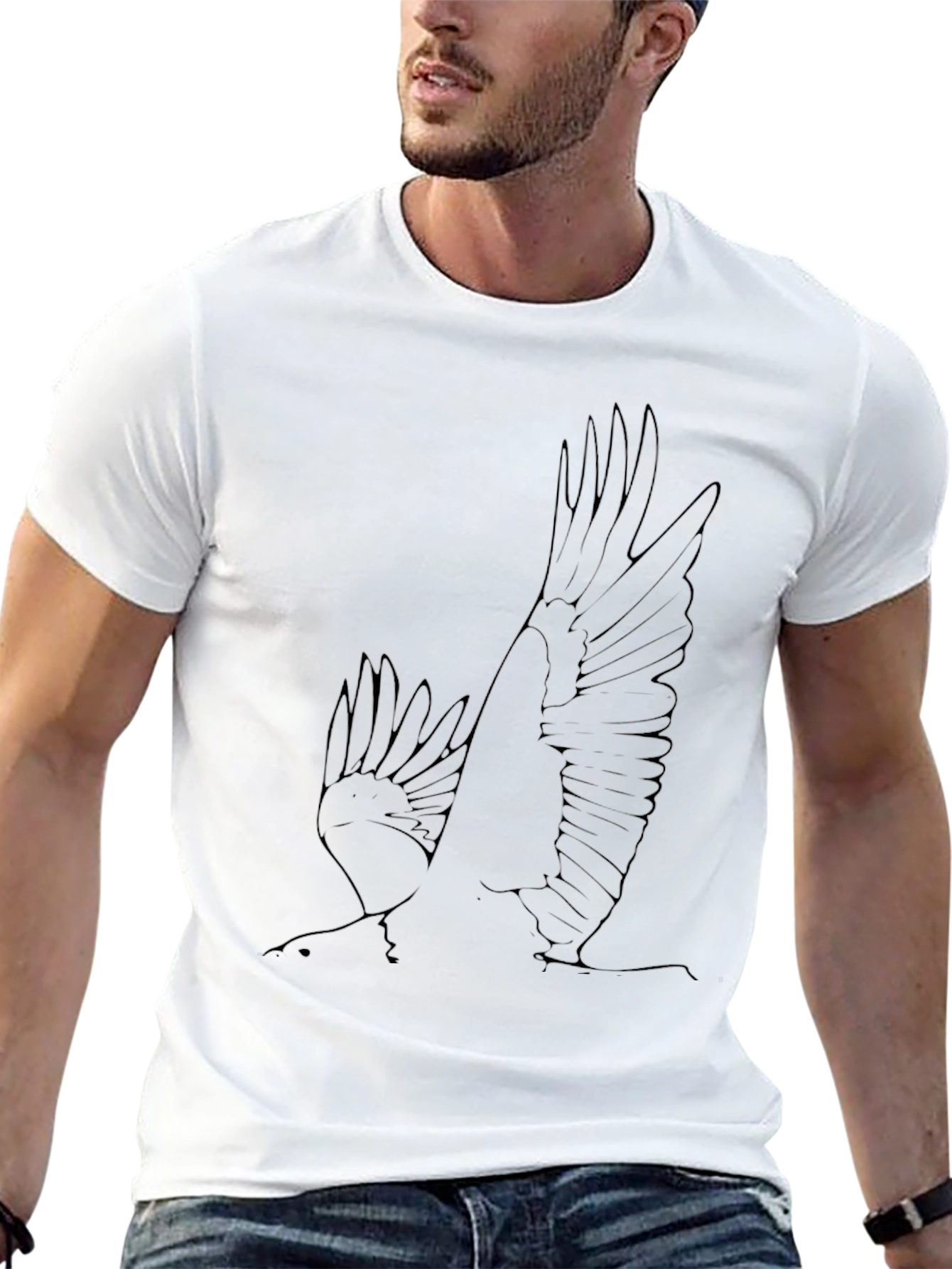 Black Eagle Outline T-Shirt