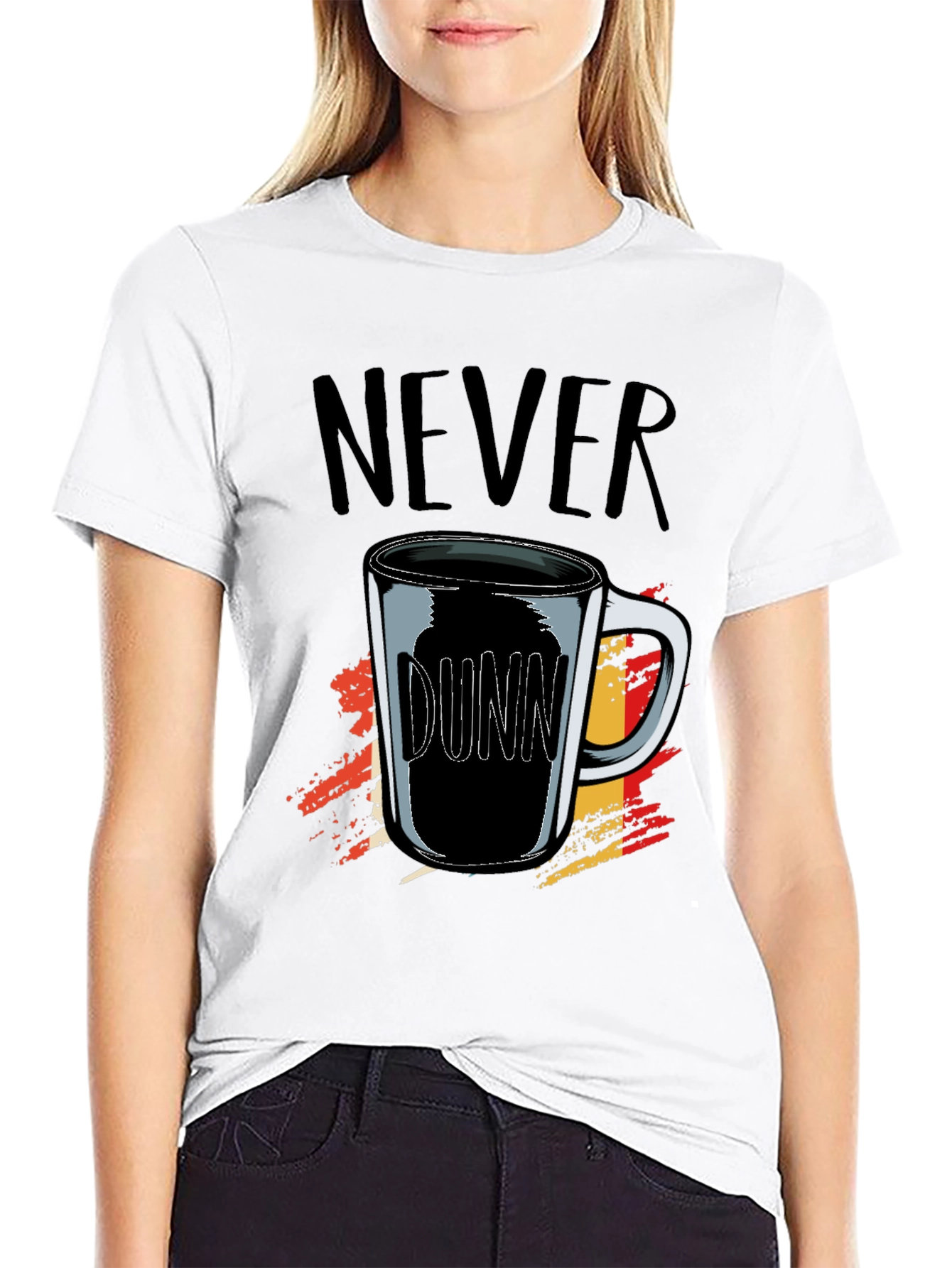 Never Dunn Coffee Mug Graphic Tee