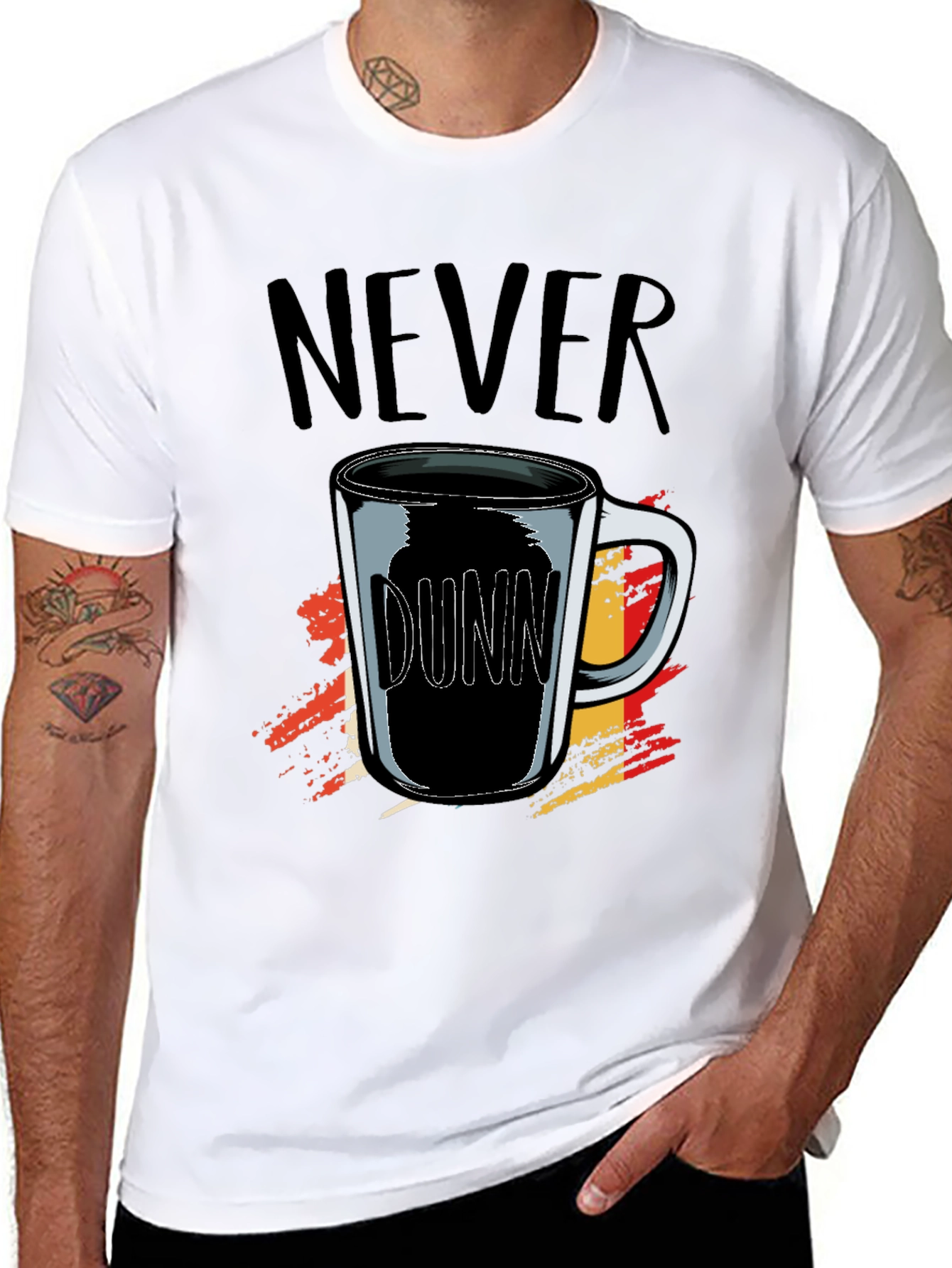 Never Dunn Coffee Mug Graphic Tee