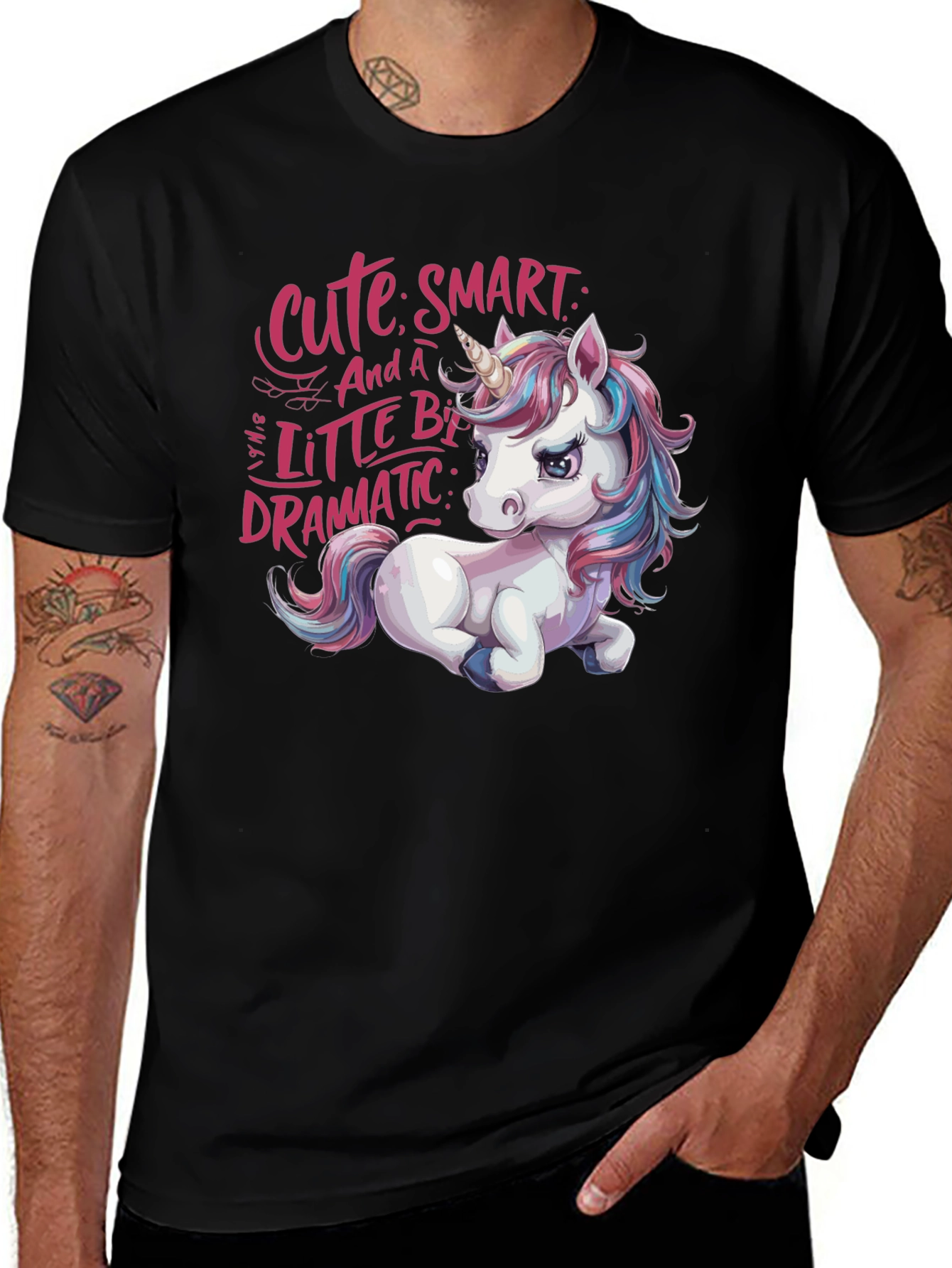 Cute Unicorn Graphic Tee - Smart Dramatic and Stylish!