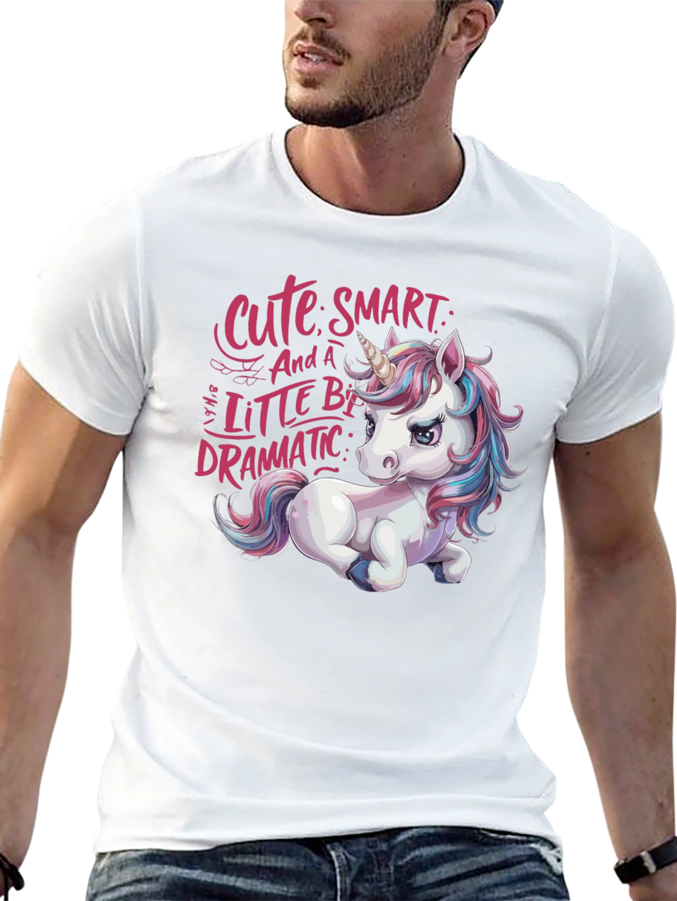 Cute Unicorn Graphic Tee - Smart Dramatic and Stylish!