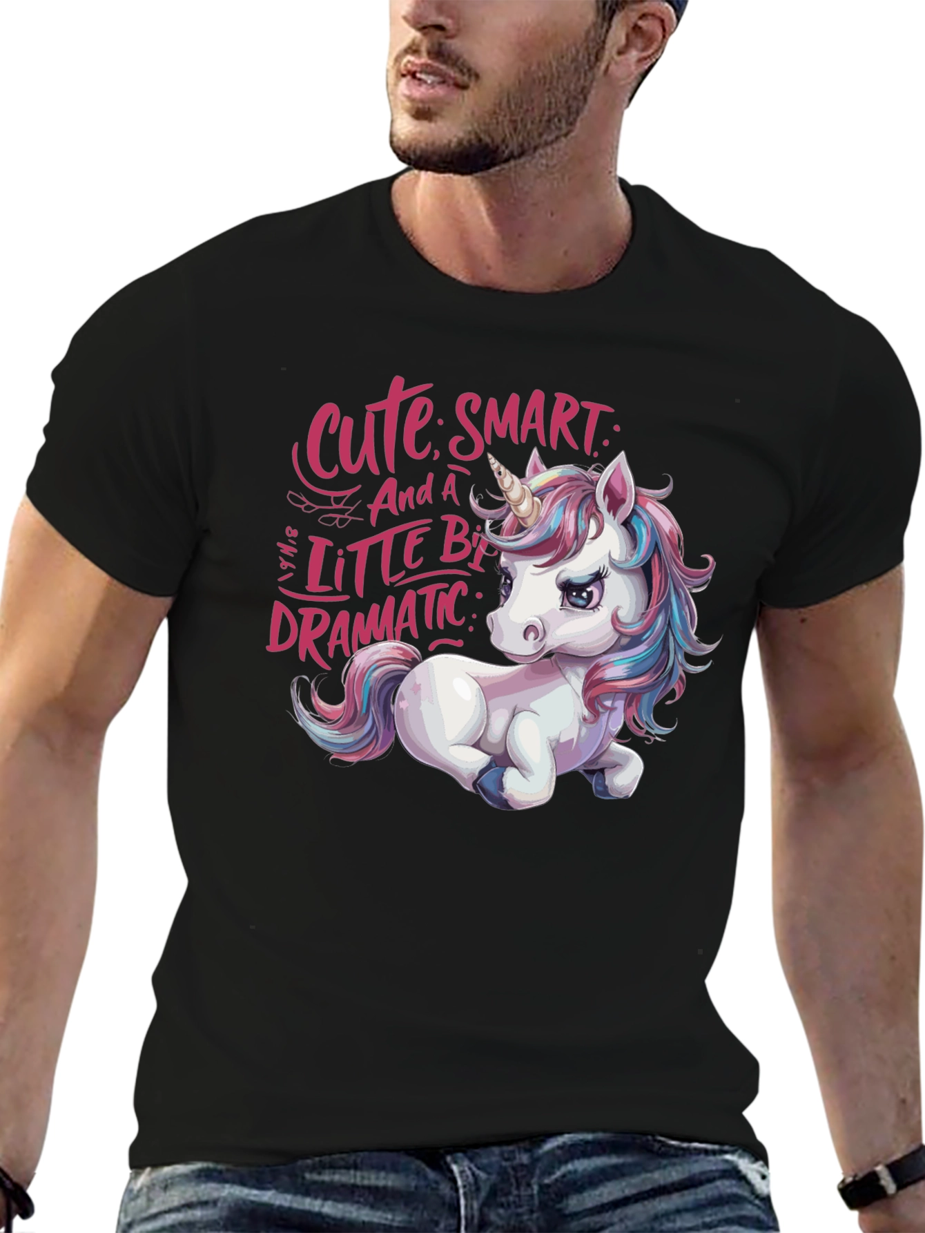 Cute Unicorn Graphic Tee - Smart Dramatic and Stylish!