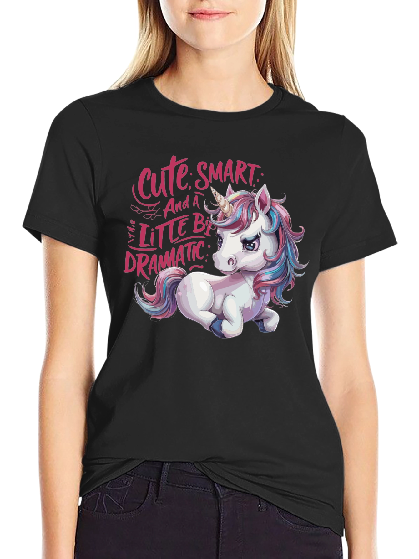 Cute Unicorn Graphic Tee - Smart Dramatic and Stylish!
