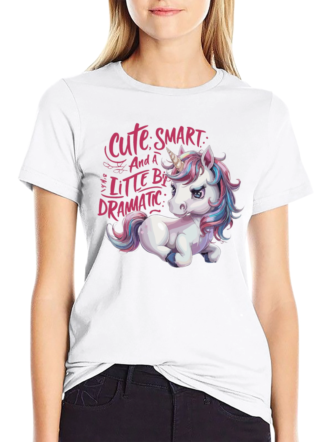 Cute Unicorn Graphic Tee - Smart Dramatic and Stylish!