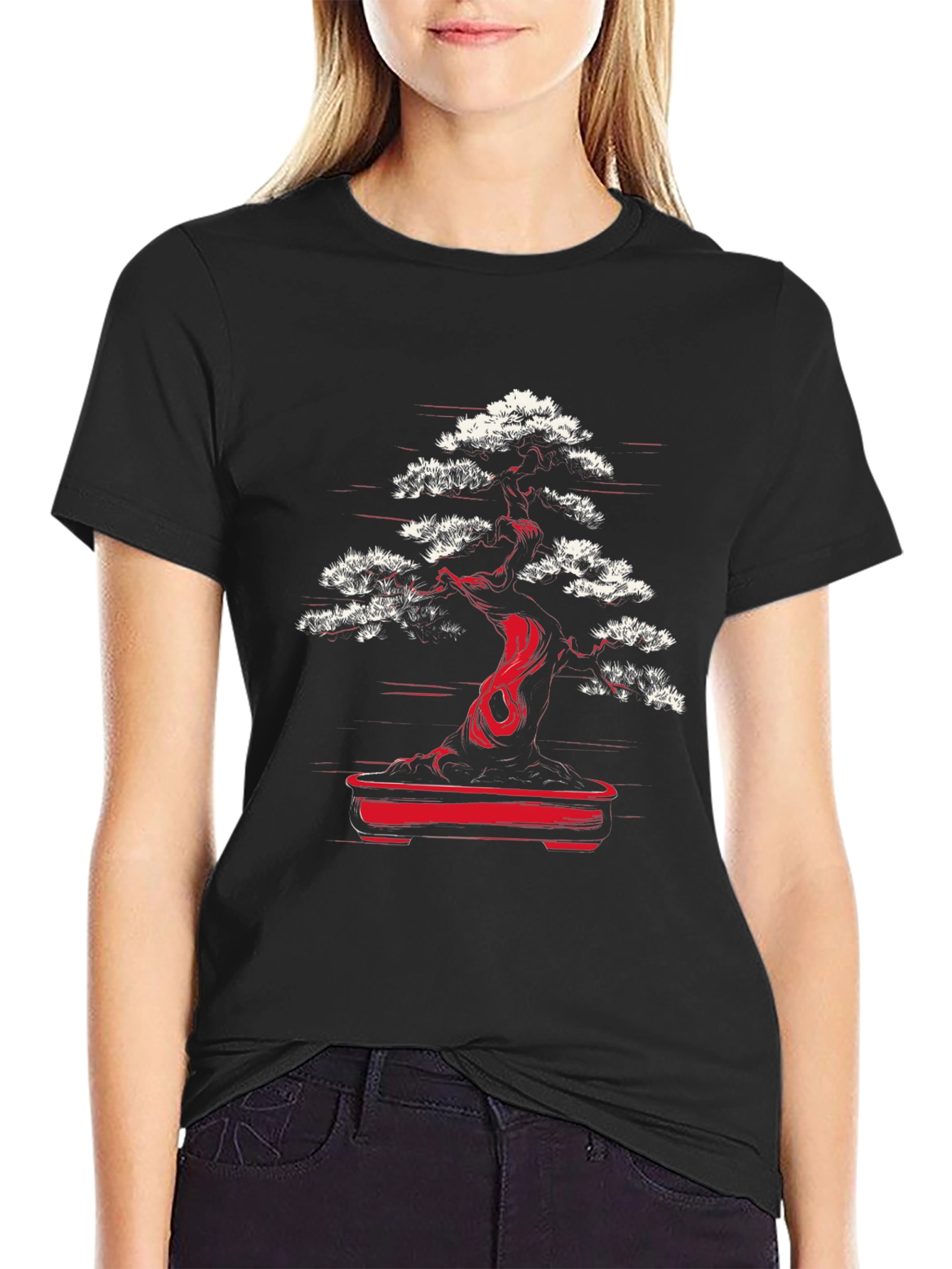 Bonsai Tree Graphic Tee - Unique Japanese Art T-Shirt