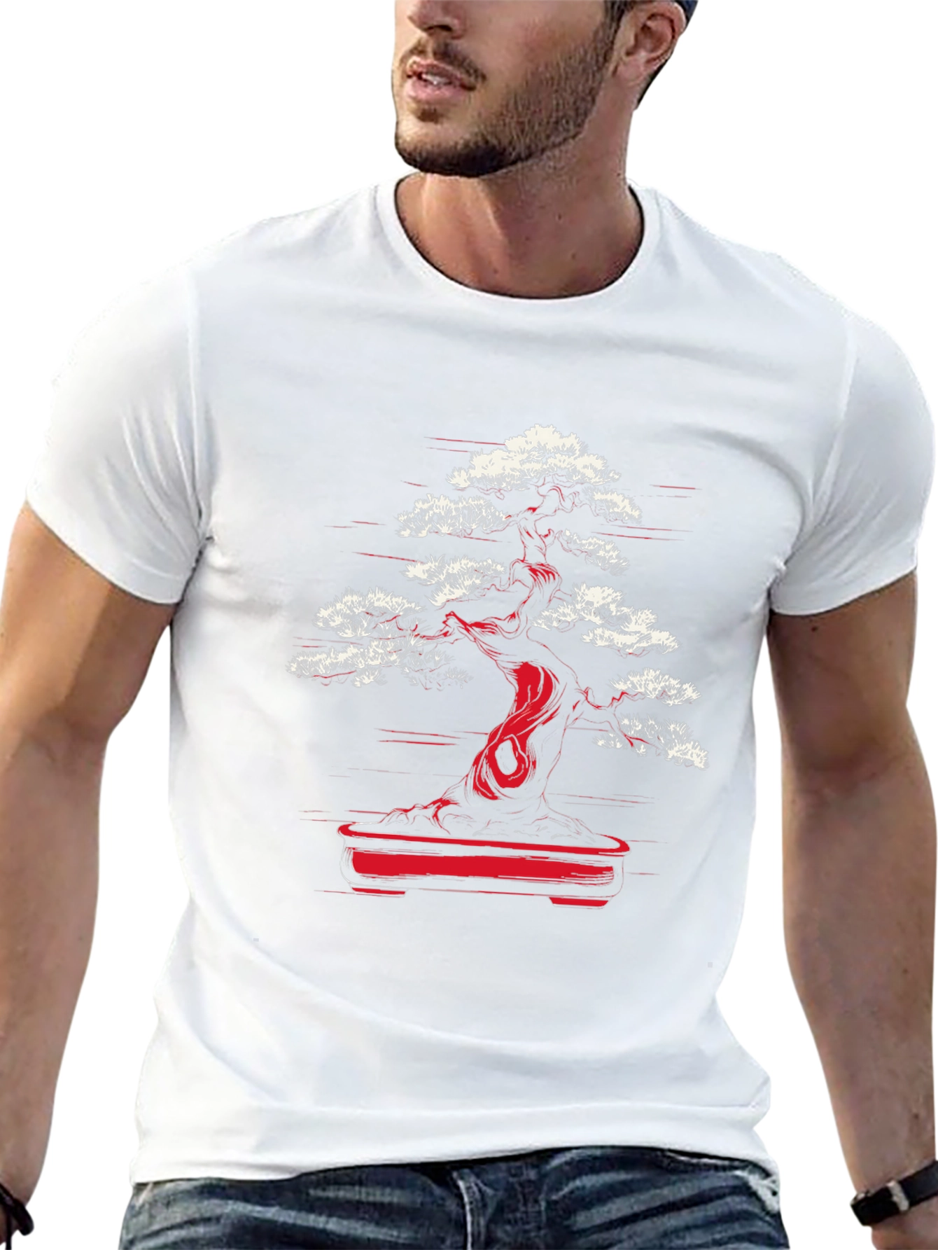 Bonsai Tree Graphic Tee - Unique Japanese Art T-Shirt