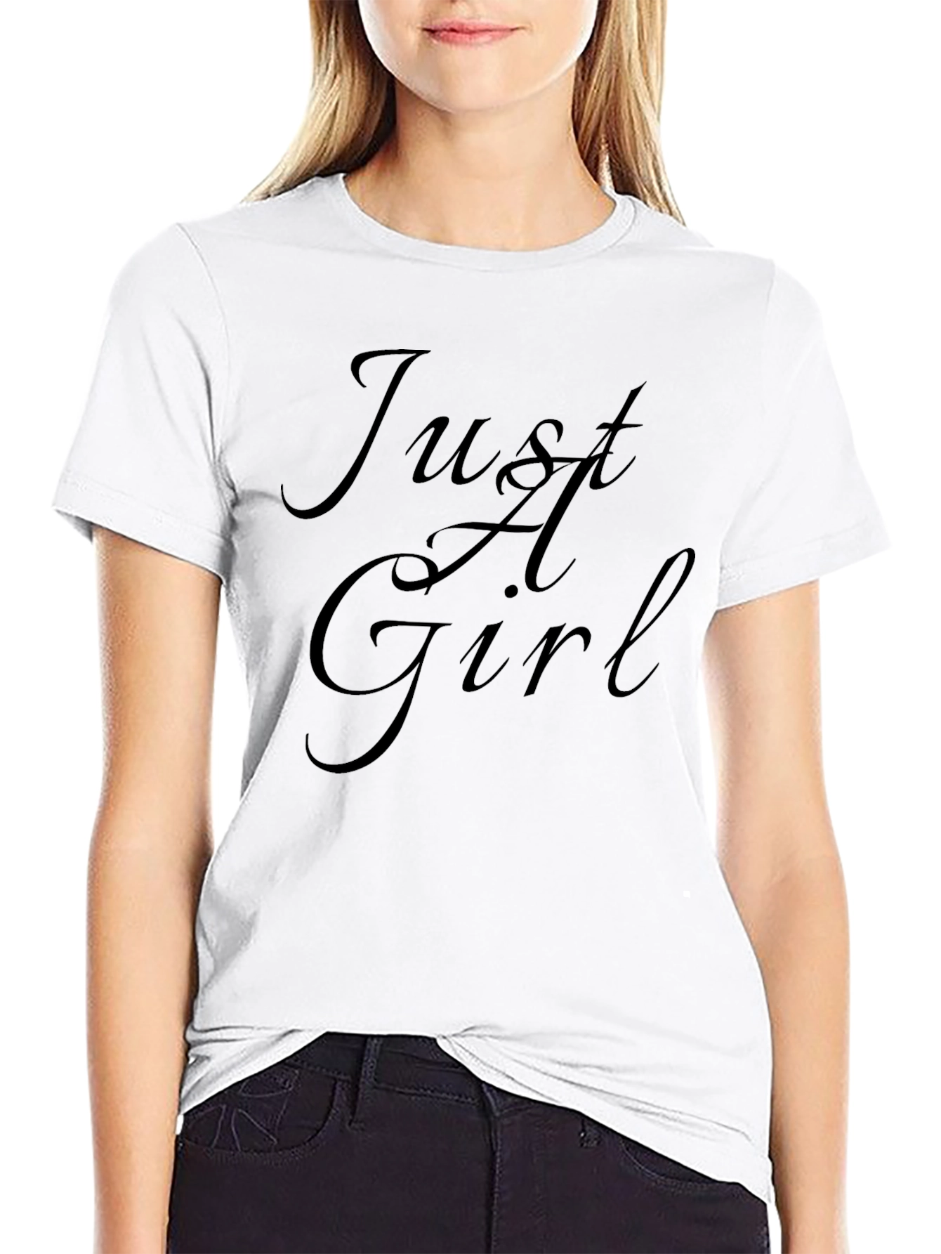 Just A Girl Graphic T-Shirt - Casual Style