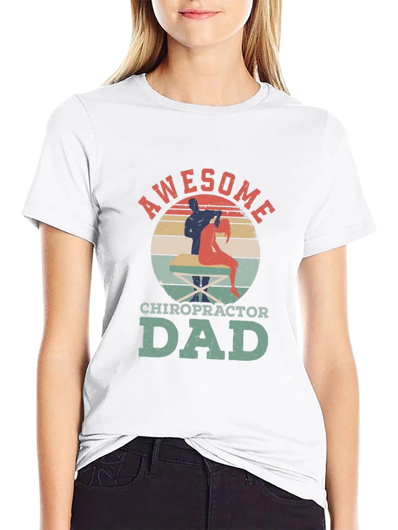 Awesome Chiropractor Dad T-Shirt