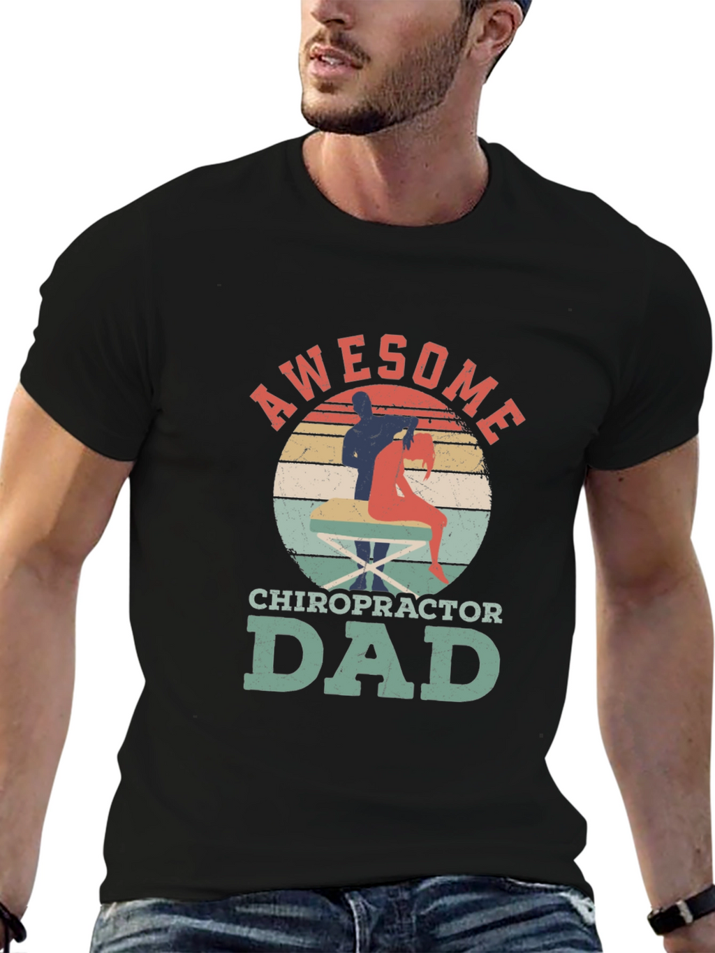 Awesome Chiropractor Dad T-Shirt