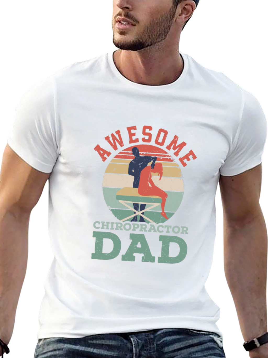 Awesome Chiropractor Dad T-Shirt
