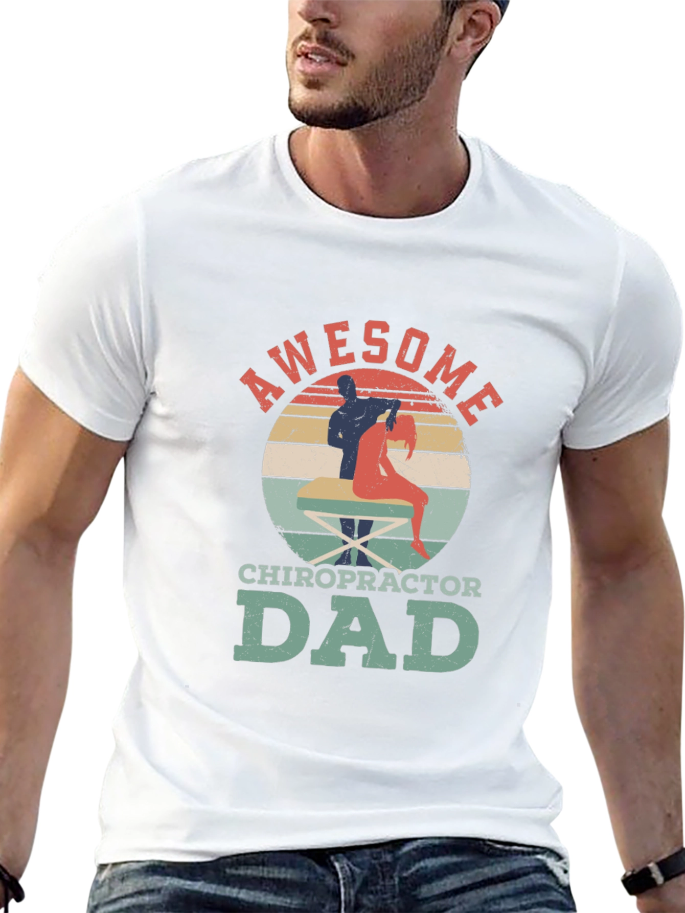 Awesome Chiropractor Dad T-Shirt