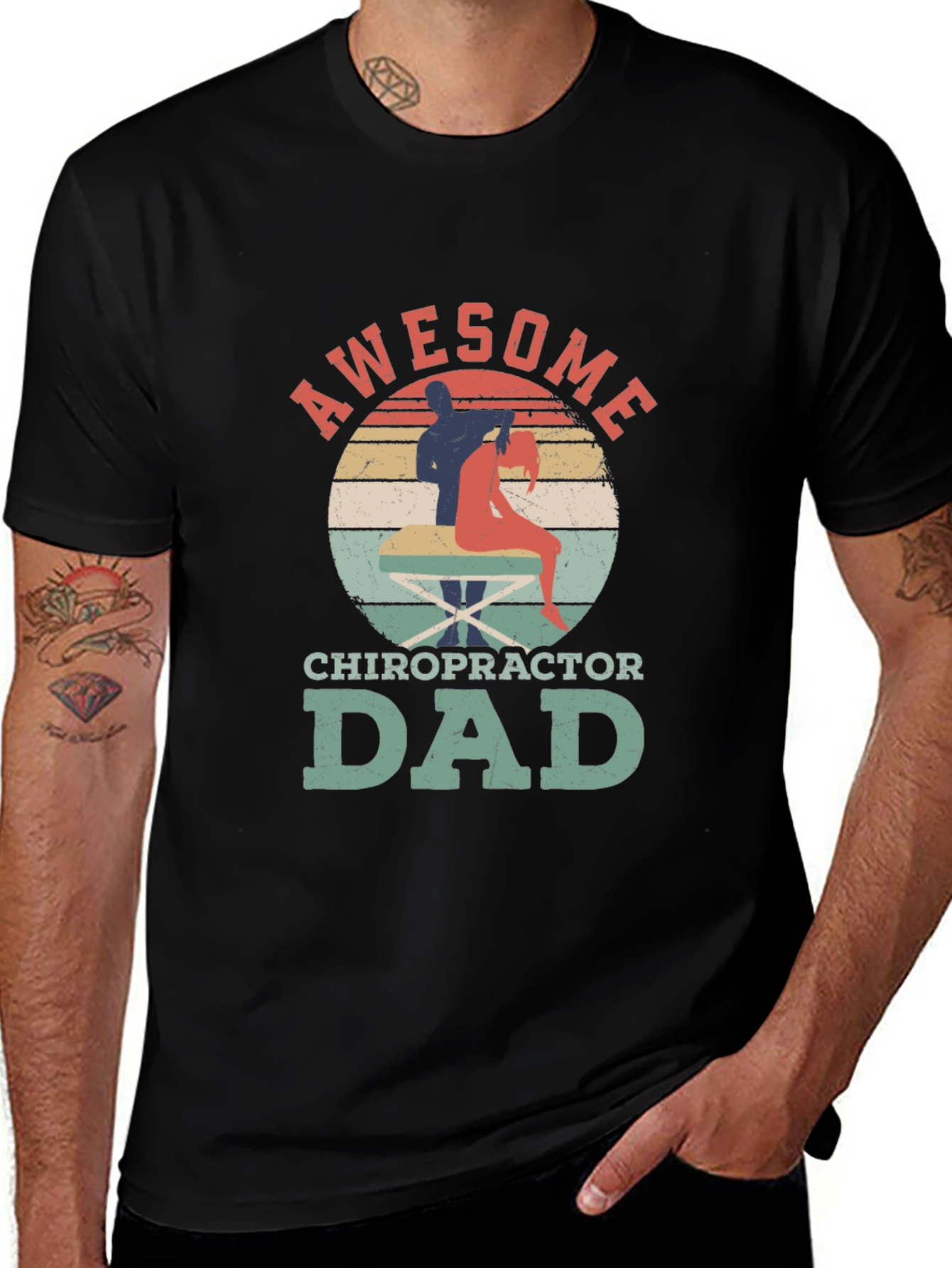 Awesome Chiropractor Dad T-Shirt