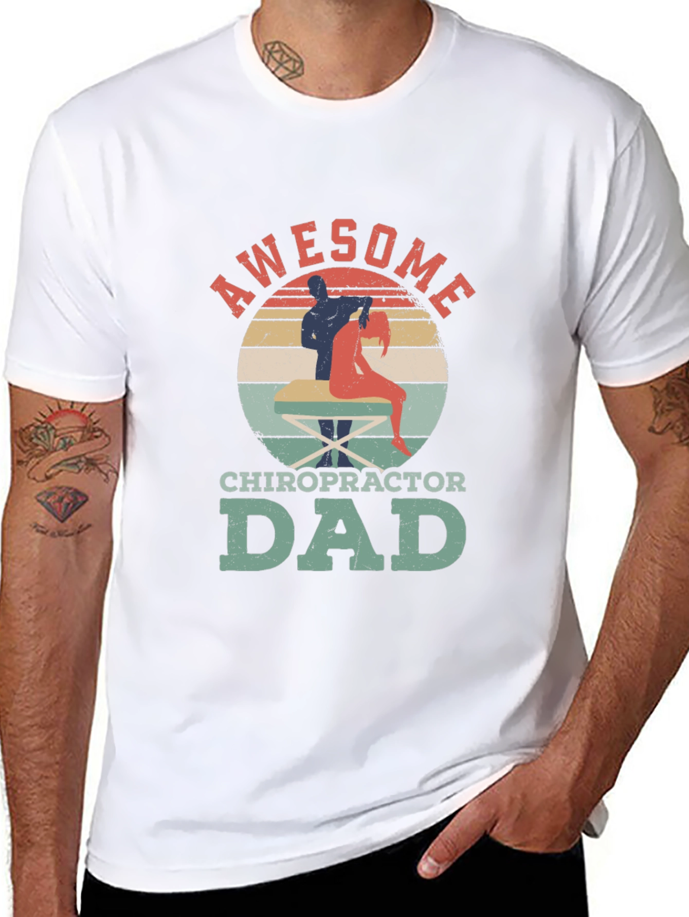 Awesome Chiropractor Dad T-Shirt