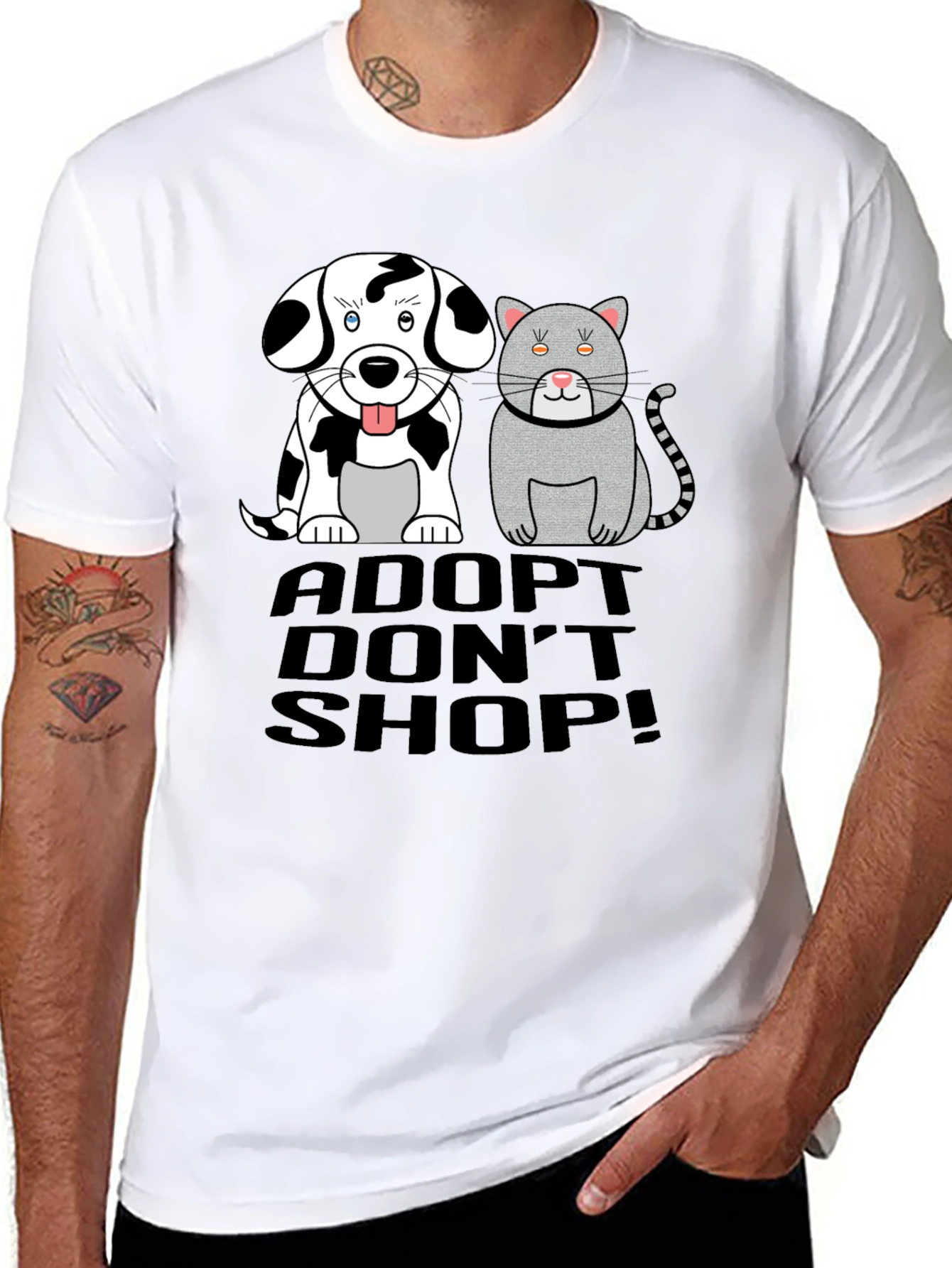 Adopt Dont Shop Pet Graphic Tee