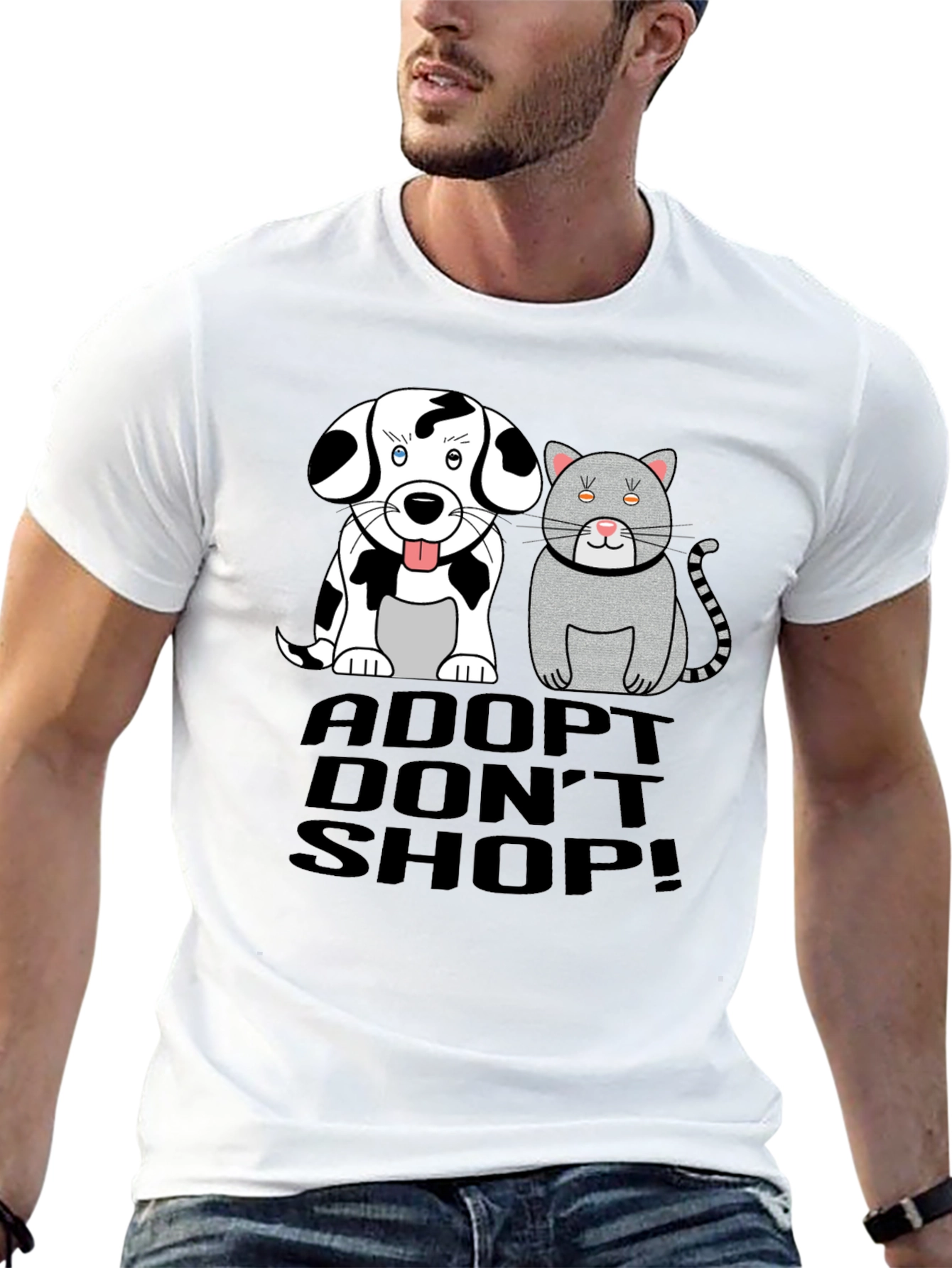 Adopt Dont Shop Pet Graphic Tee