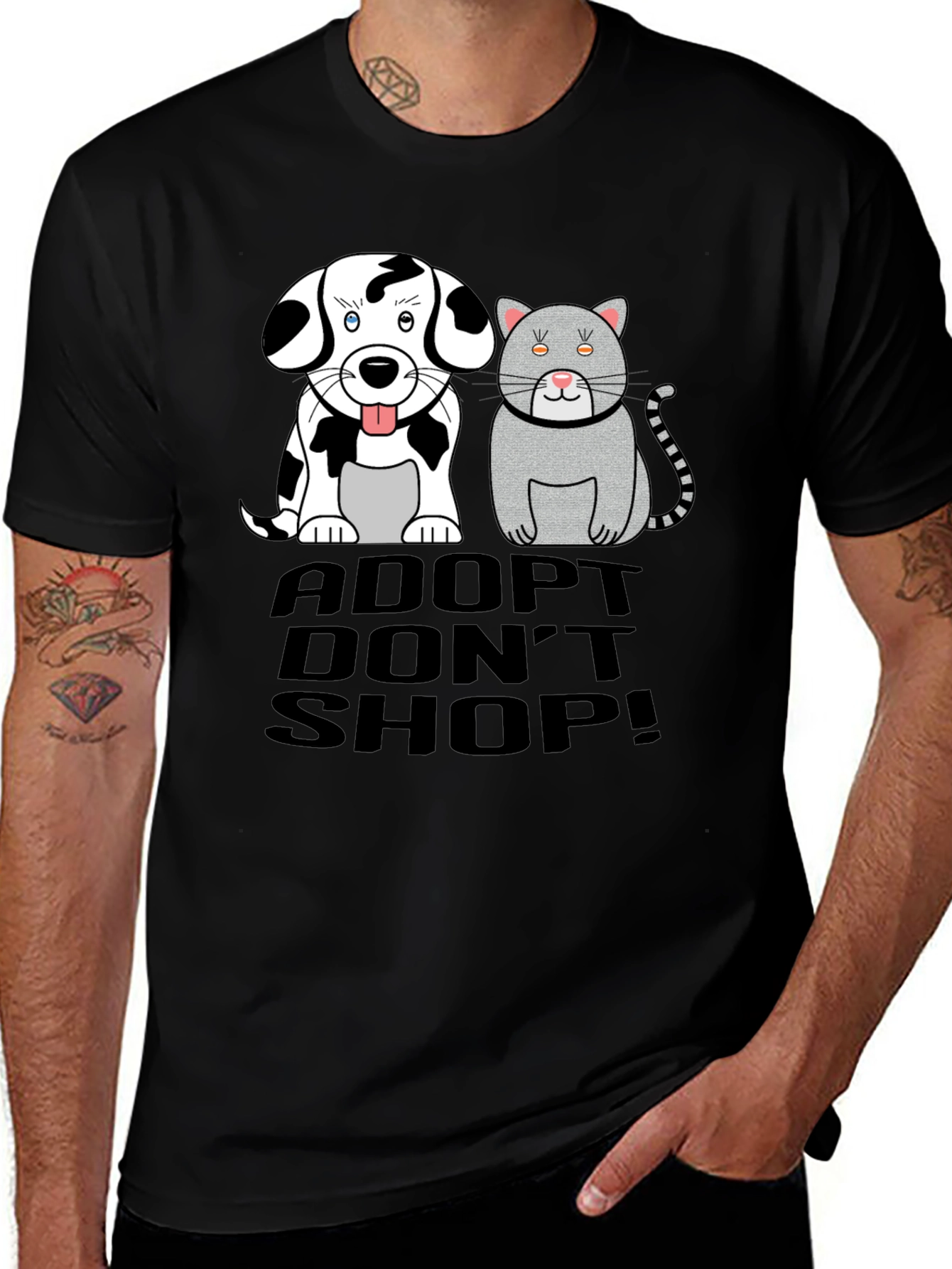 Adopt Dont Shop Pet Graphic Tee