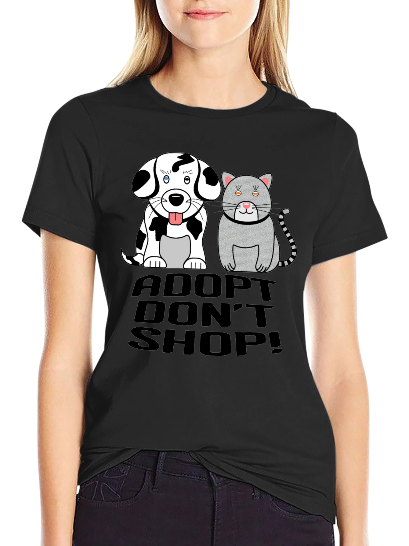 Adopt Dont Shop Pet Graphic Tee