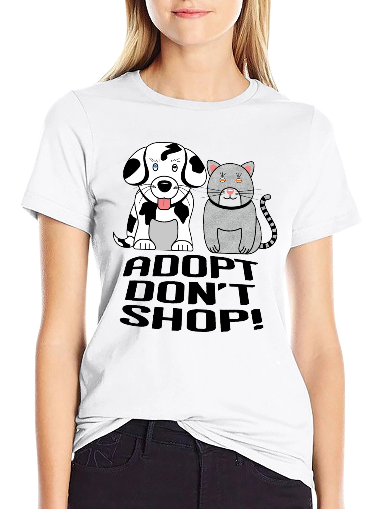Adopt Dont Shop Pet Graphic Tee