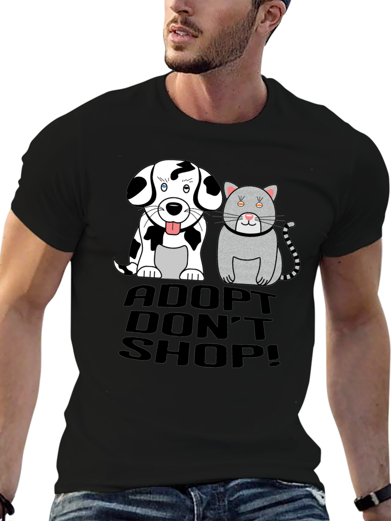 Adopt Dont Shop Pet Graphic Tee